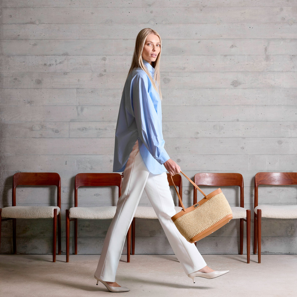 RAFFIA TOTE SEINE30 CAMEL