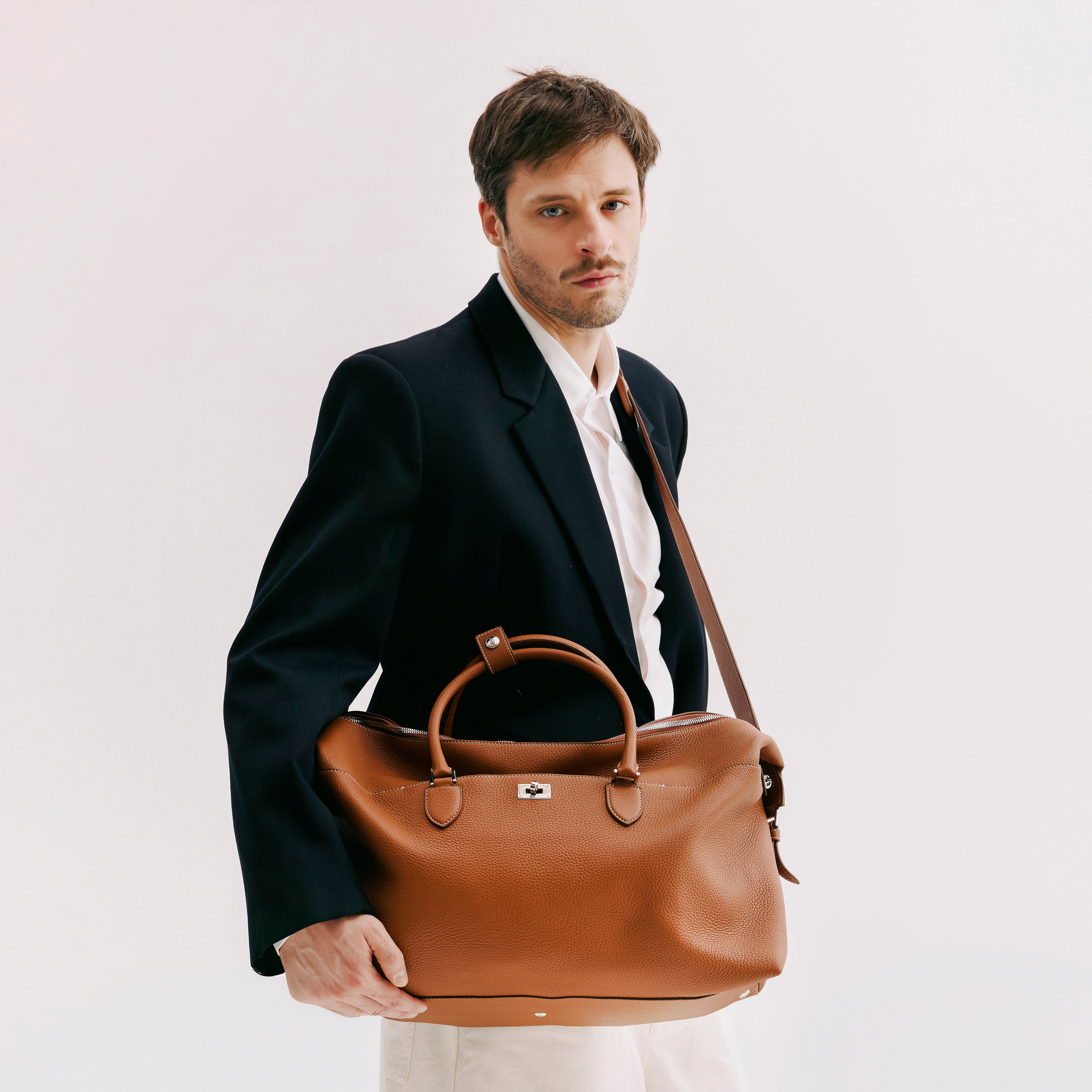 MONTPARNASSE DUFFLE LEATHER BAG GOLD