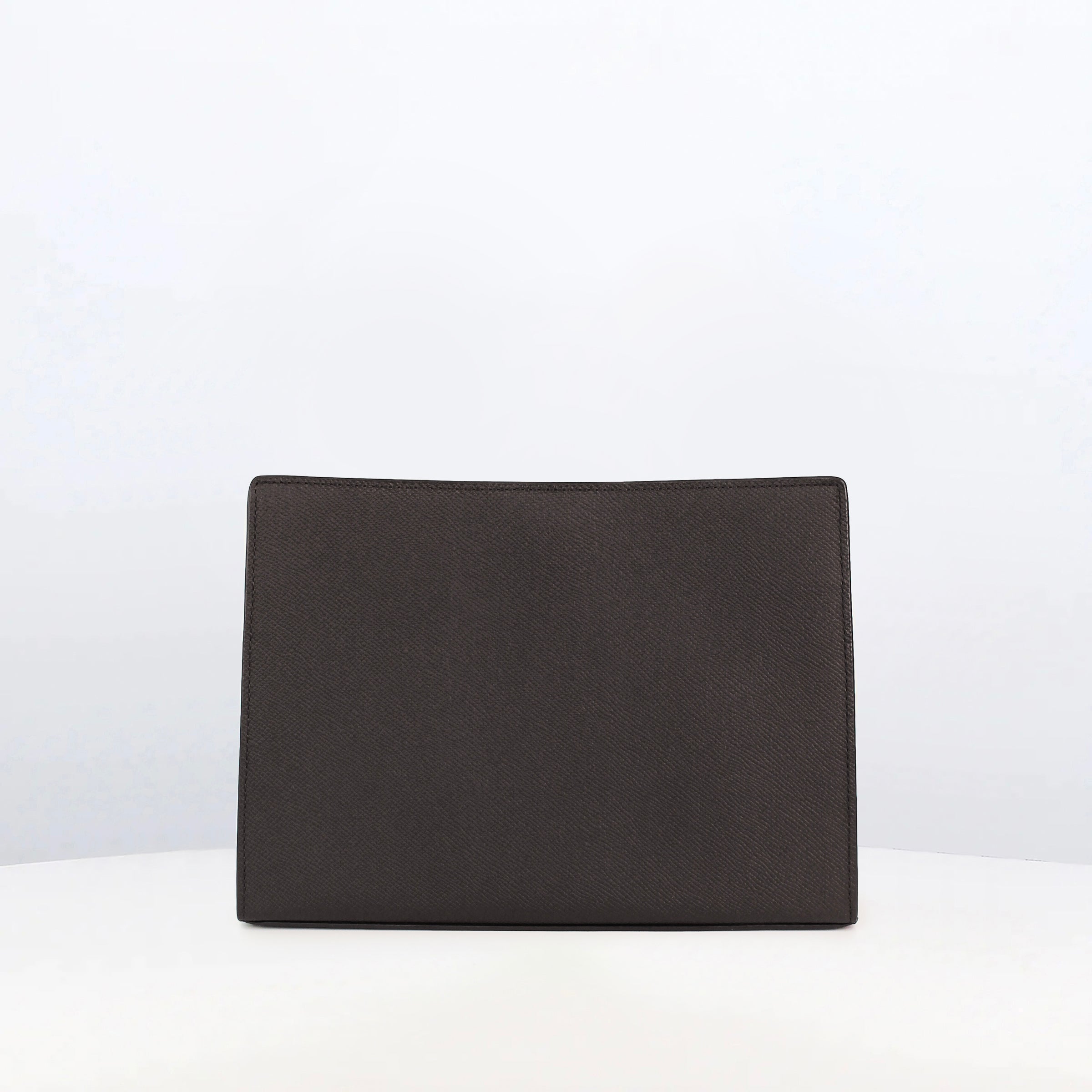 LEATHER POCHETTE MONTAIGNE CHARCOAL GREY