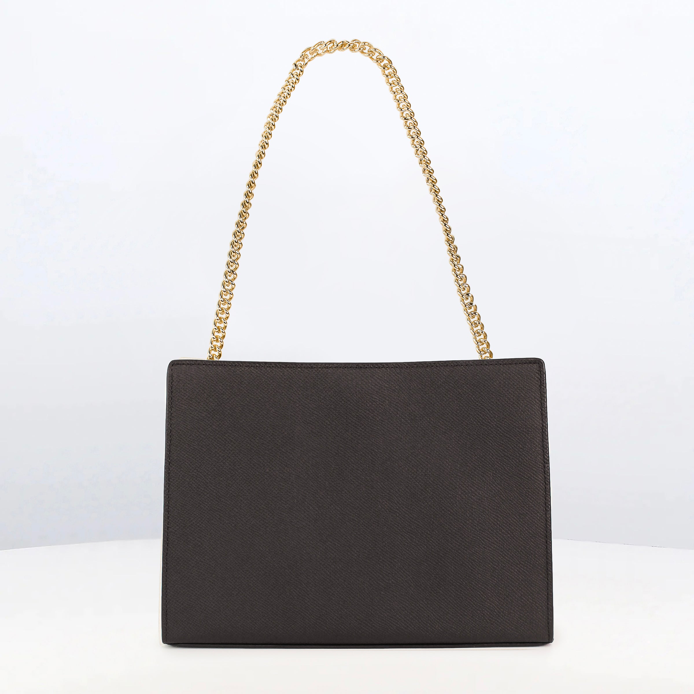 LEATHER POCHETTE MONTAIGNE CHARCOAL GREY