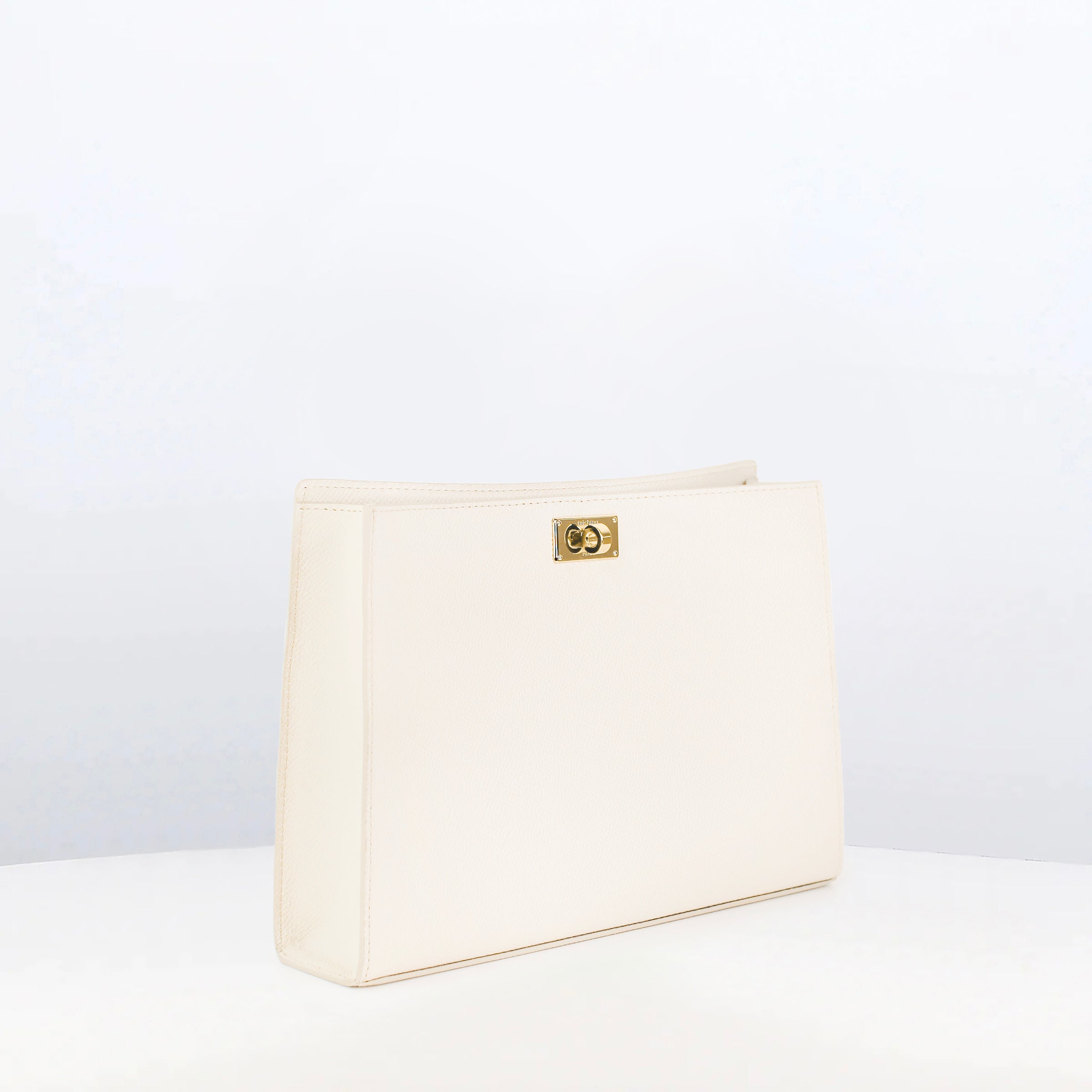 LEATHER POCHETTE MONTAIGNE IVORY