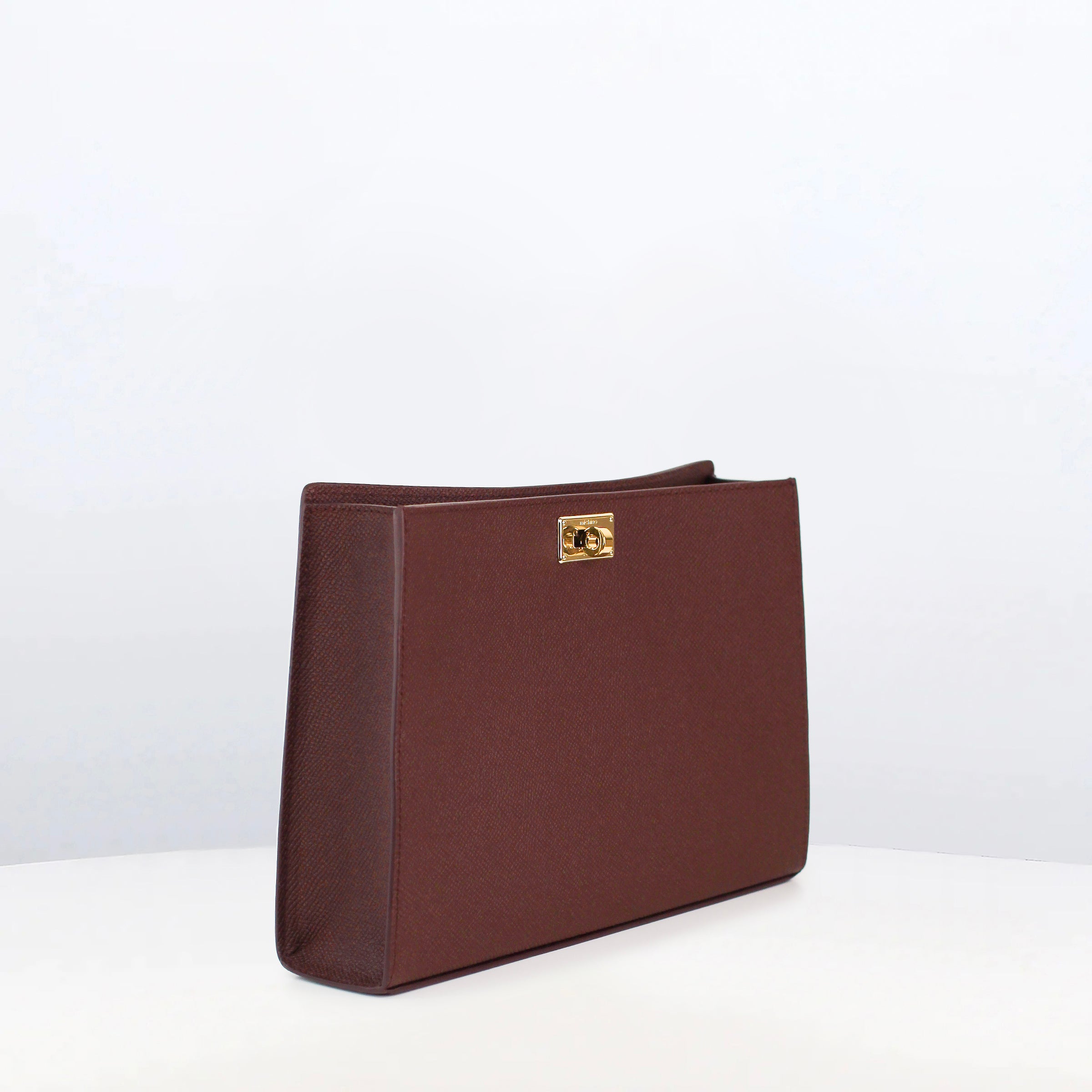 LEATHER POCHETTE MONTAIGNE PRUNE