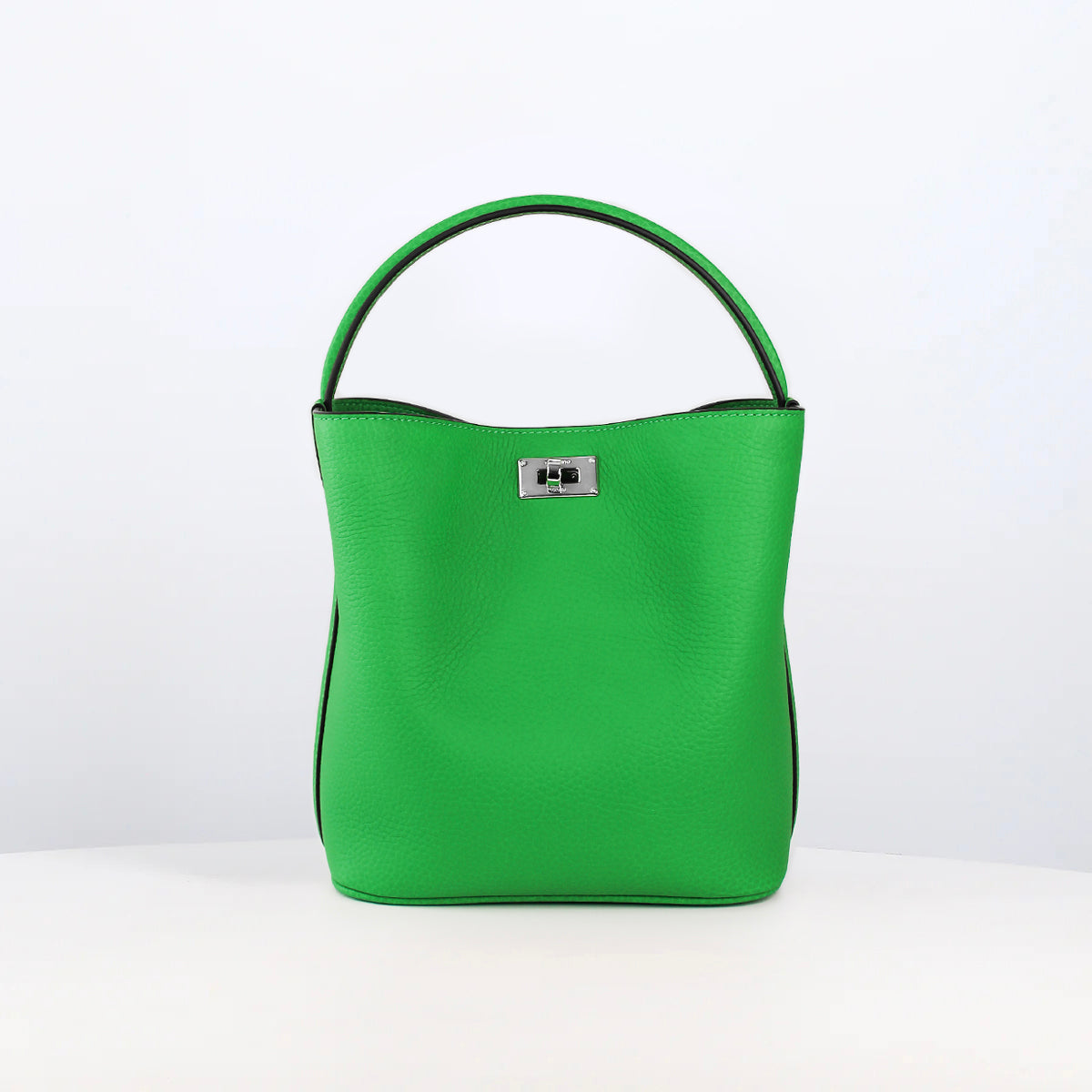 LEATHER BUCKET BAG ODEON MINI BAMBOO