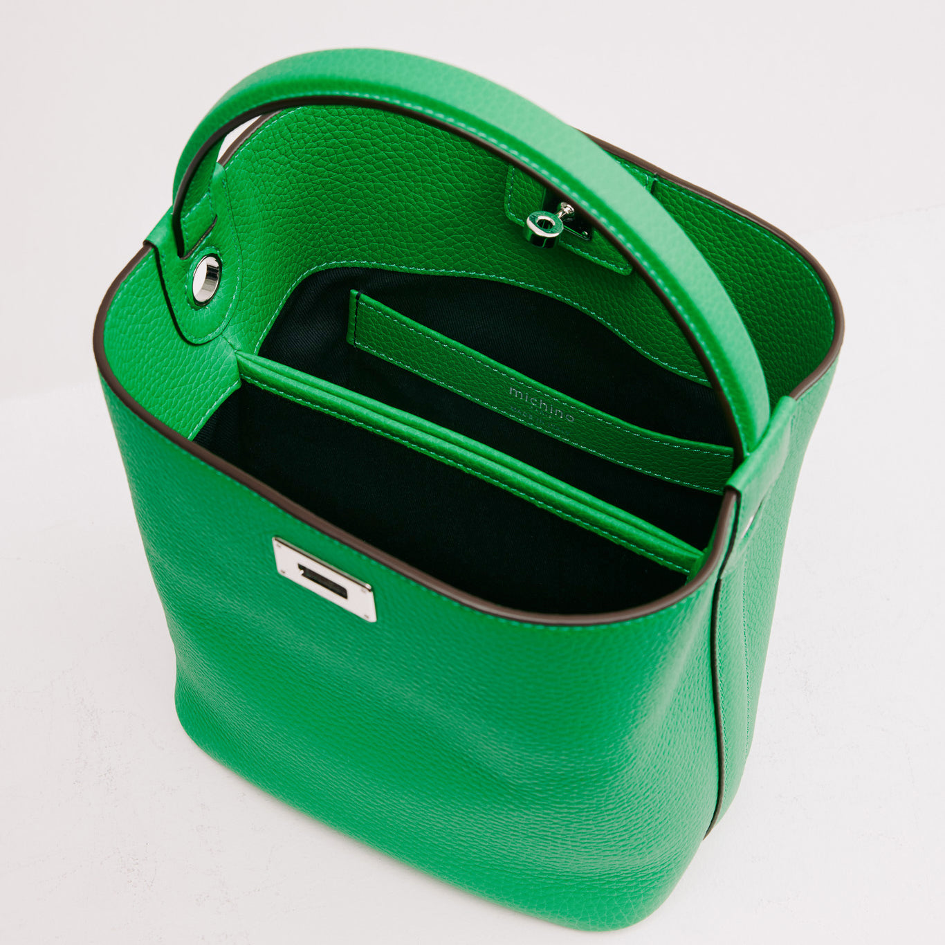 LEATHER BUCKET BAG ODEON MINI BAMBOO