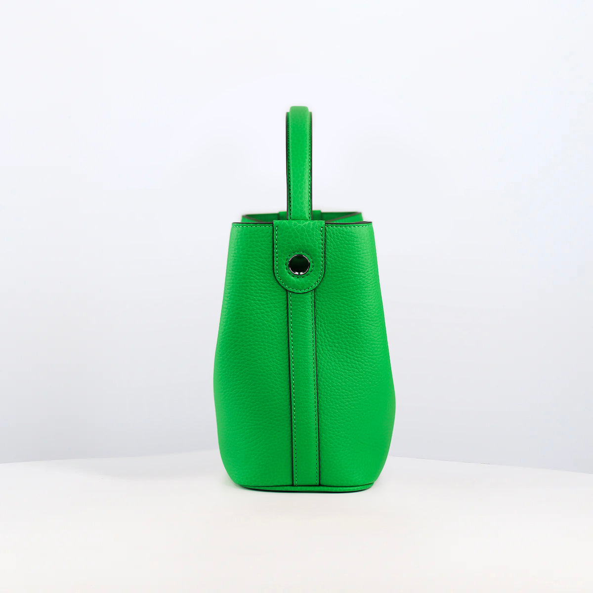 LEATHER BUCKET BAG ODEON MINI BAMBOO