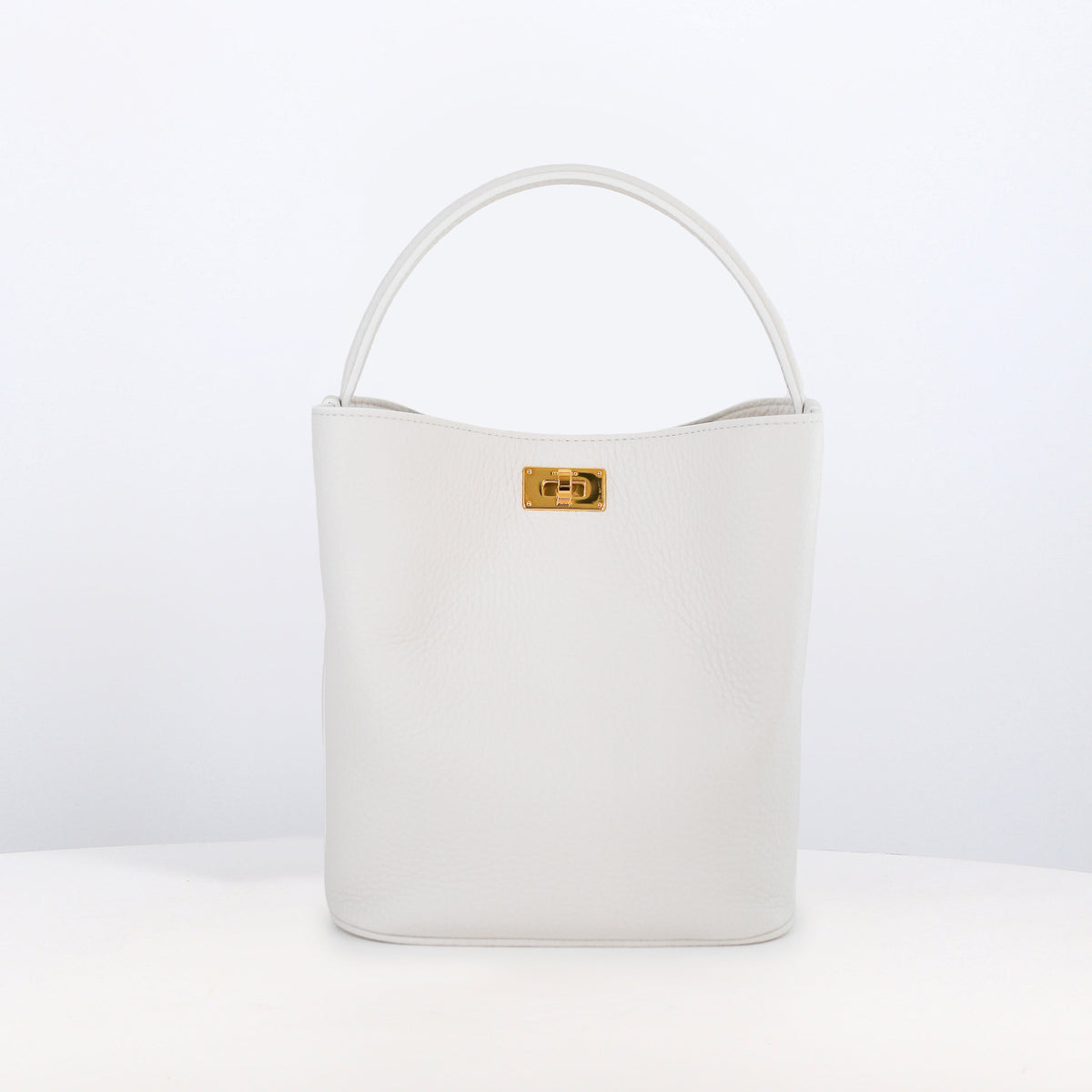 LEATHER BUCKET BAG ODEON MINI CRAIE GOLD HARDWARE
