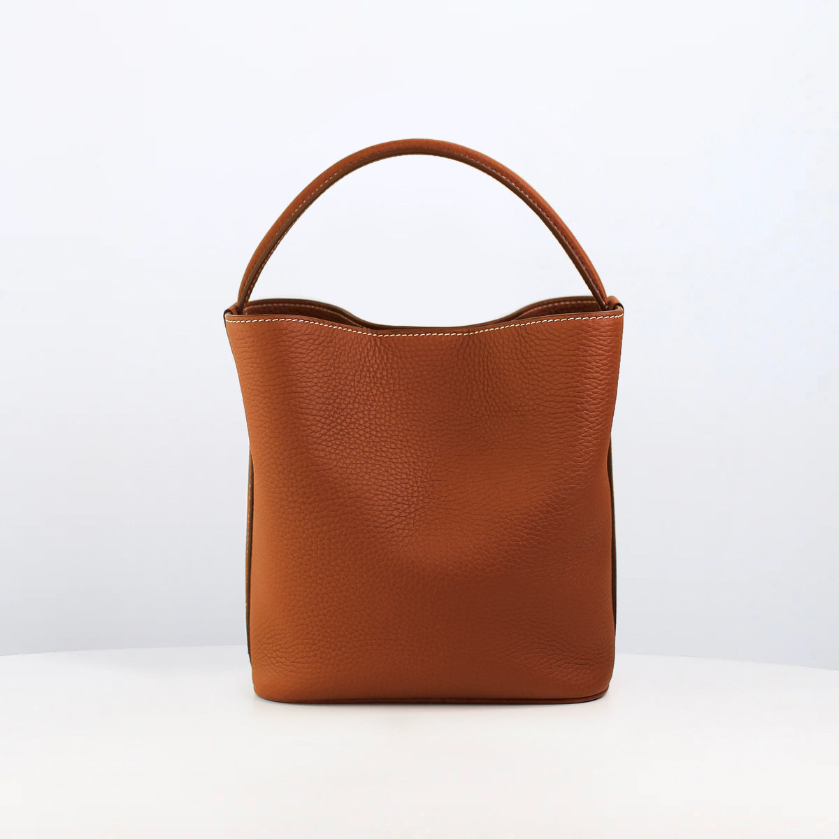 LEATHER BUCKET BAG ODEON MINI GOLD HOPE