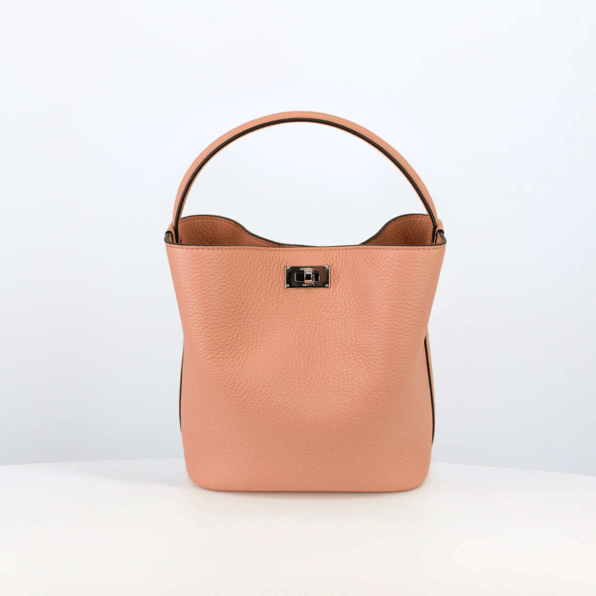 LEATHER BUCKET BAG ODEON MINI TERRACOTTA