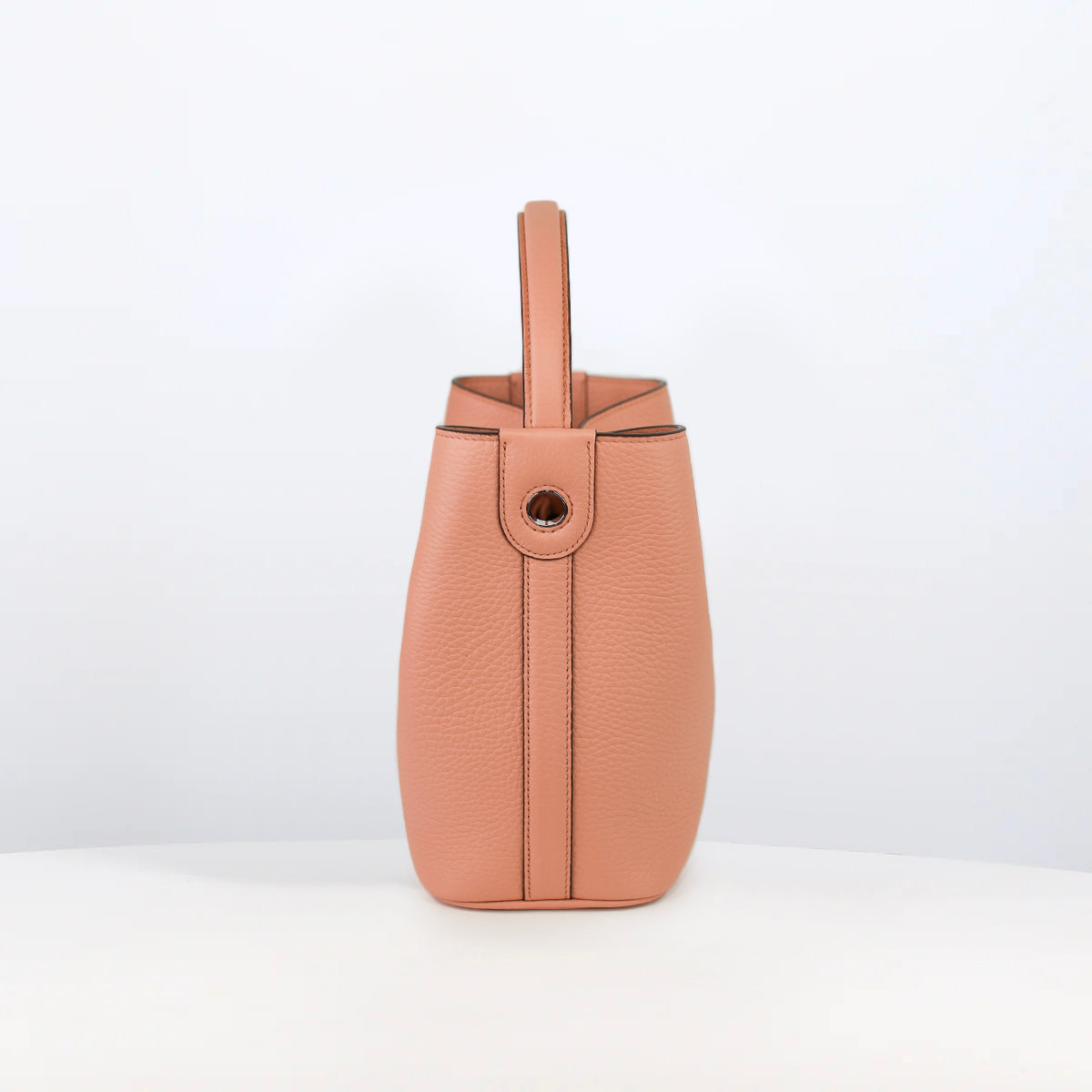 LEATHER BUCKET BAG ODEON MINI TERRACOTTA