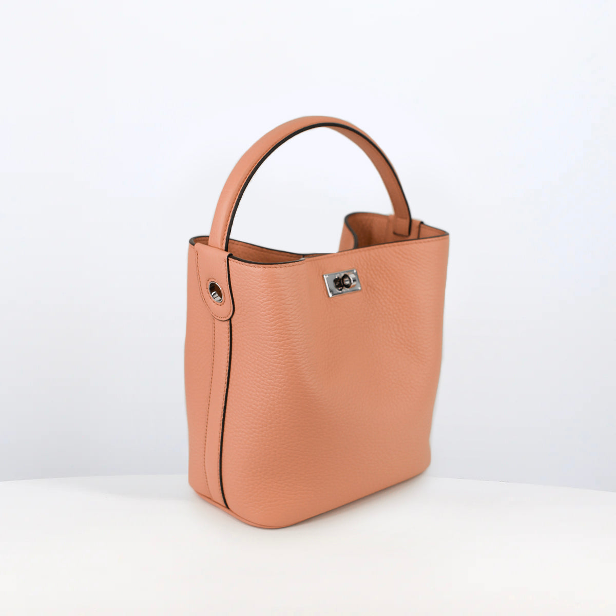 LEATHER BUCKET BAG ODEON MINI TERRACOTTA