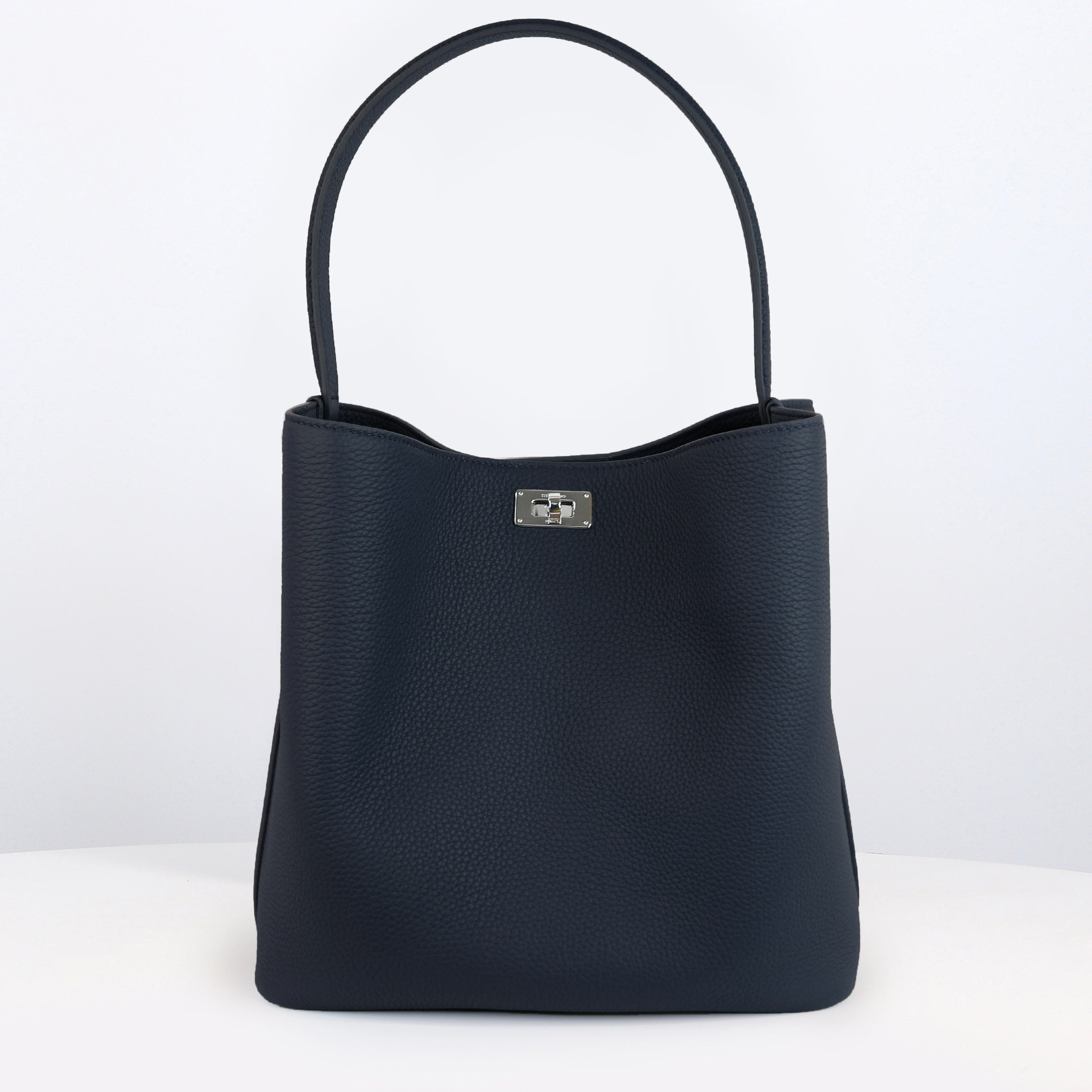 GIFT SET: ODEON PM ECLIPSE LEATHER BUCKET BAG GOLD LEATHER GLOVE HOLDER