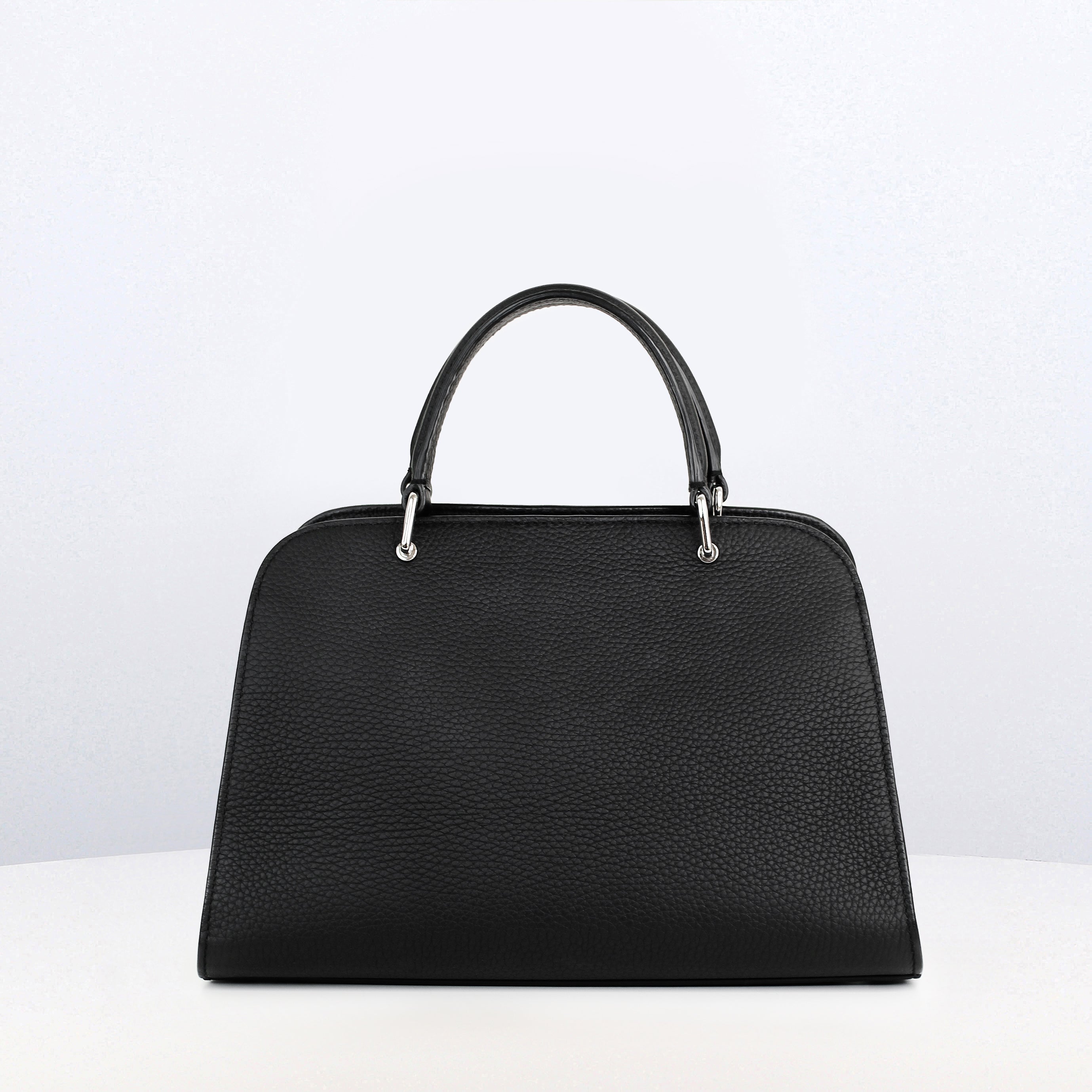 LEATHER HANDBAG OPERA MINI BLACK