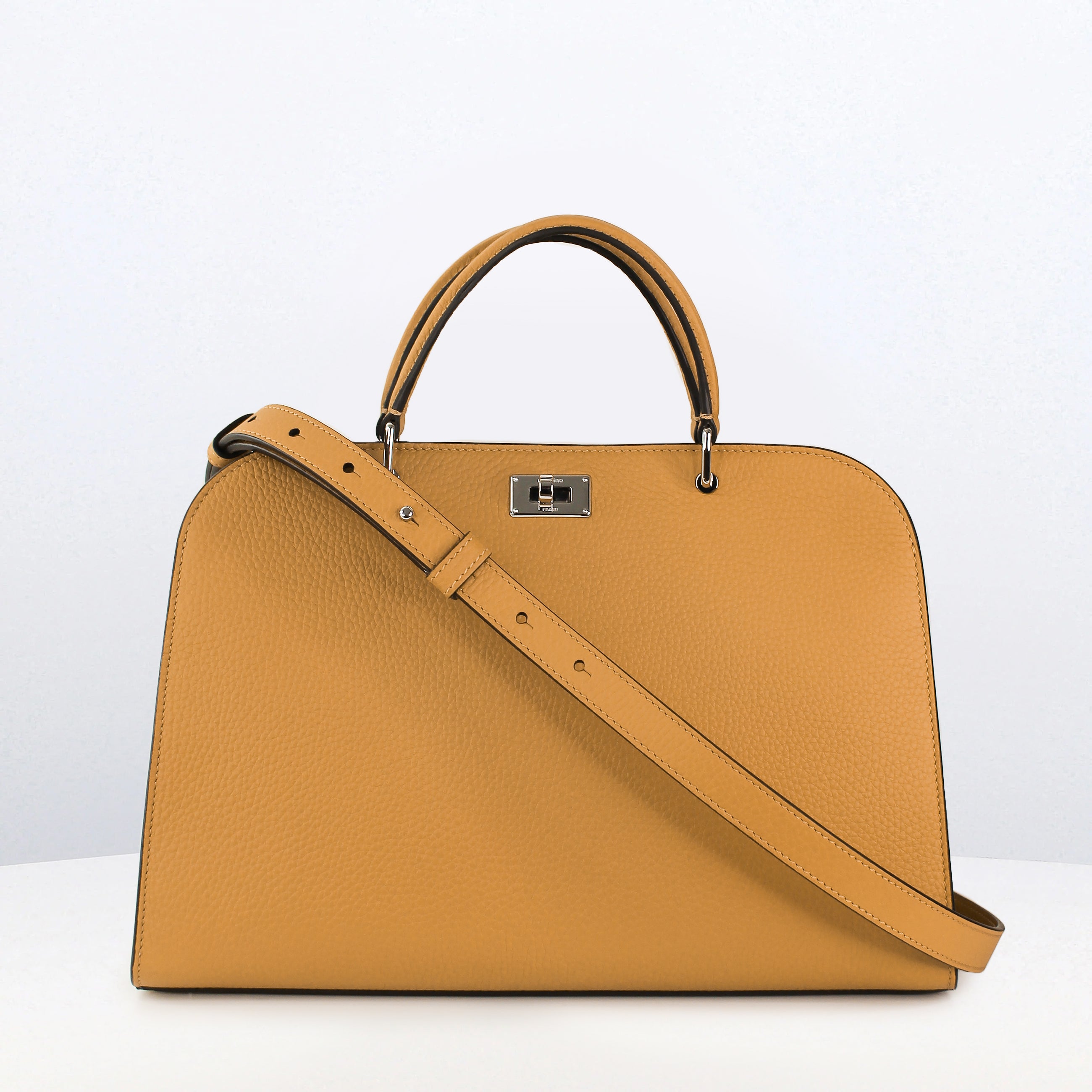 LEATHER HANDBAG OPERA PM BISCOTTO