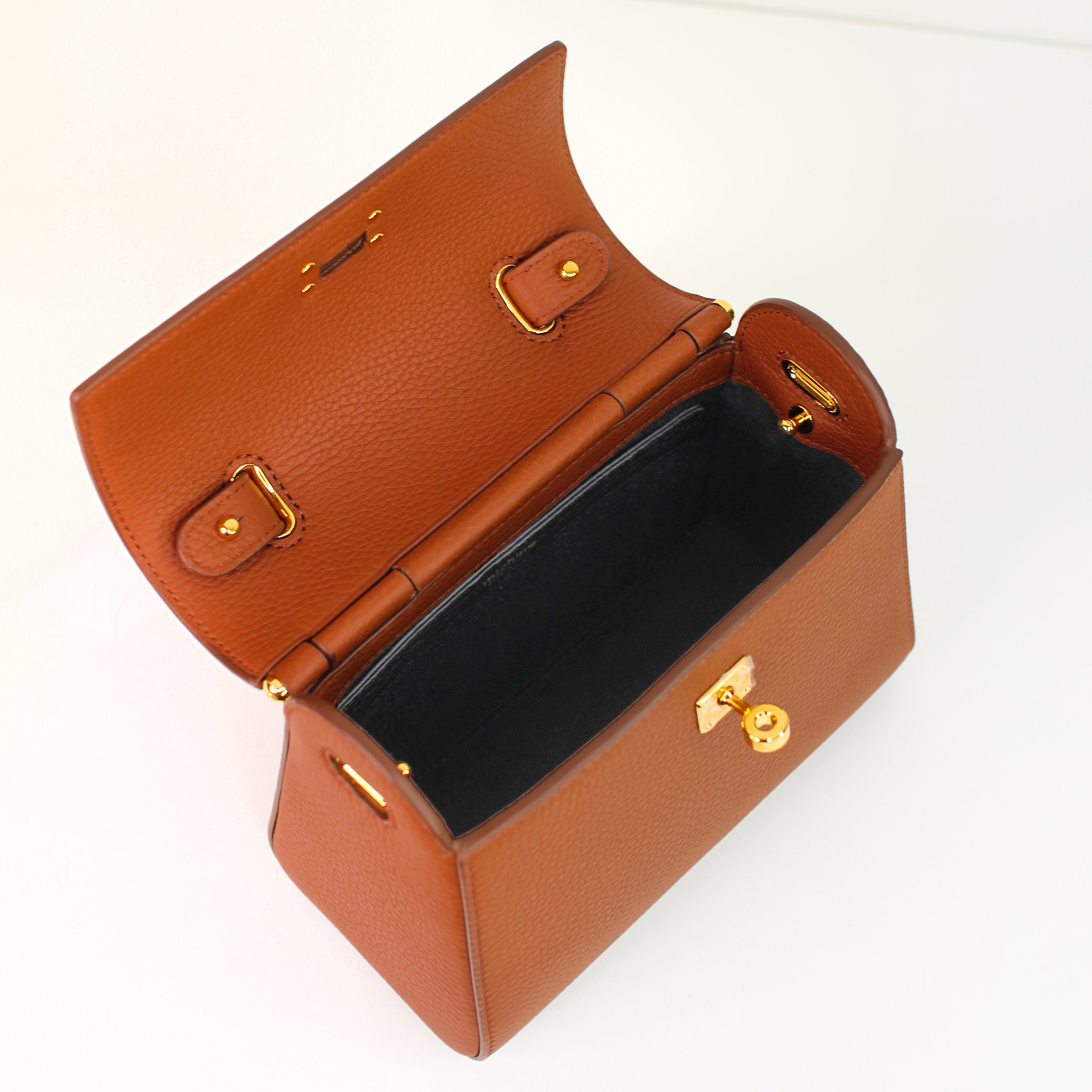 LEATHER HANDBAG PALAIS ROYAL MINI GOLD