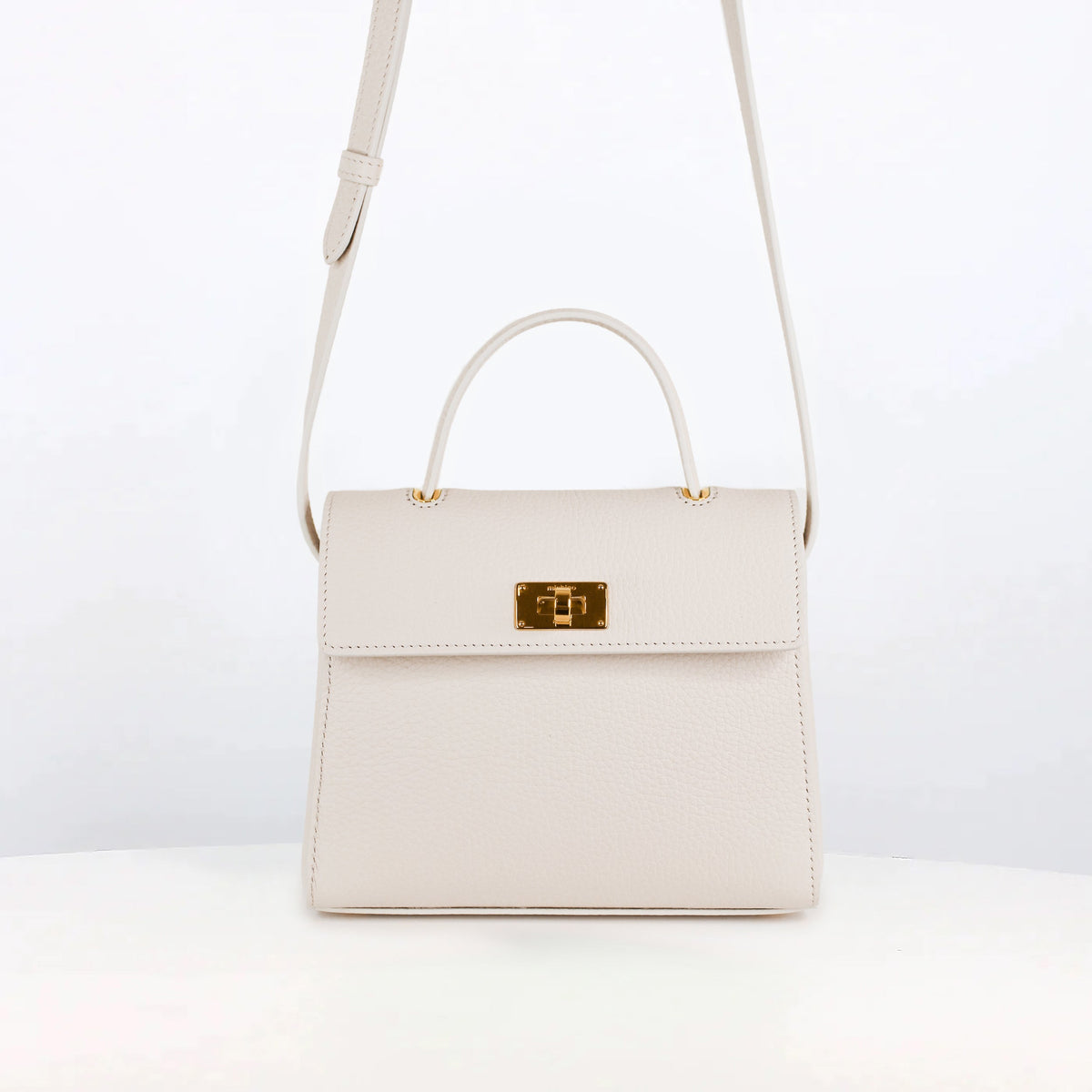 LEATHER HANDBAG PALAIS ROYAL MINI IVORY