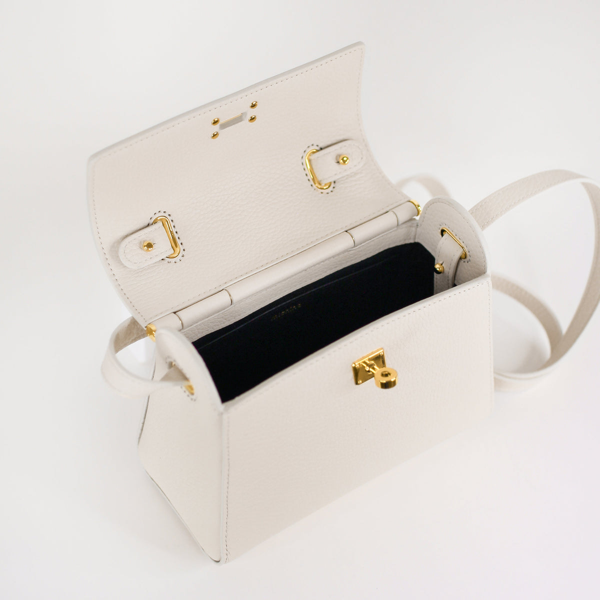 LEATHER HANDBAG PALAIS ROYAL MINI IVORY