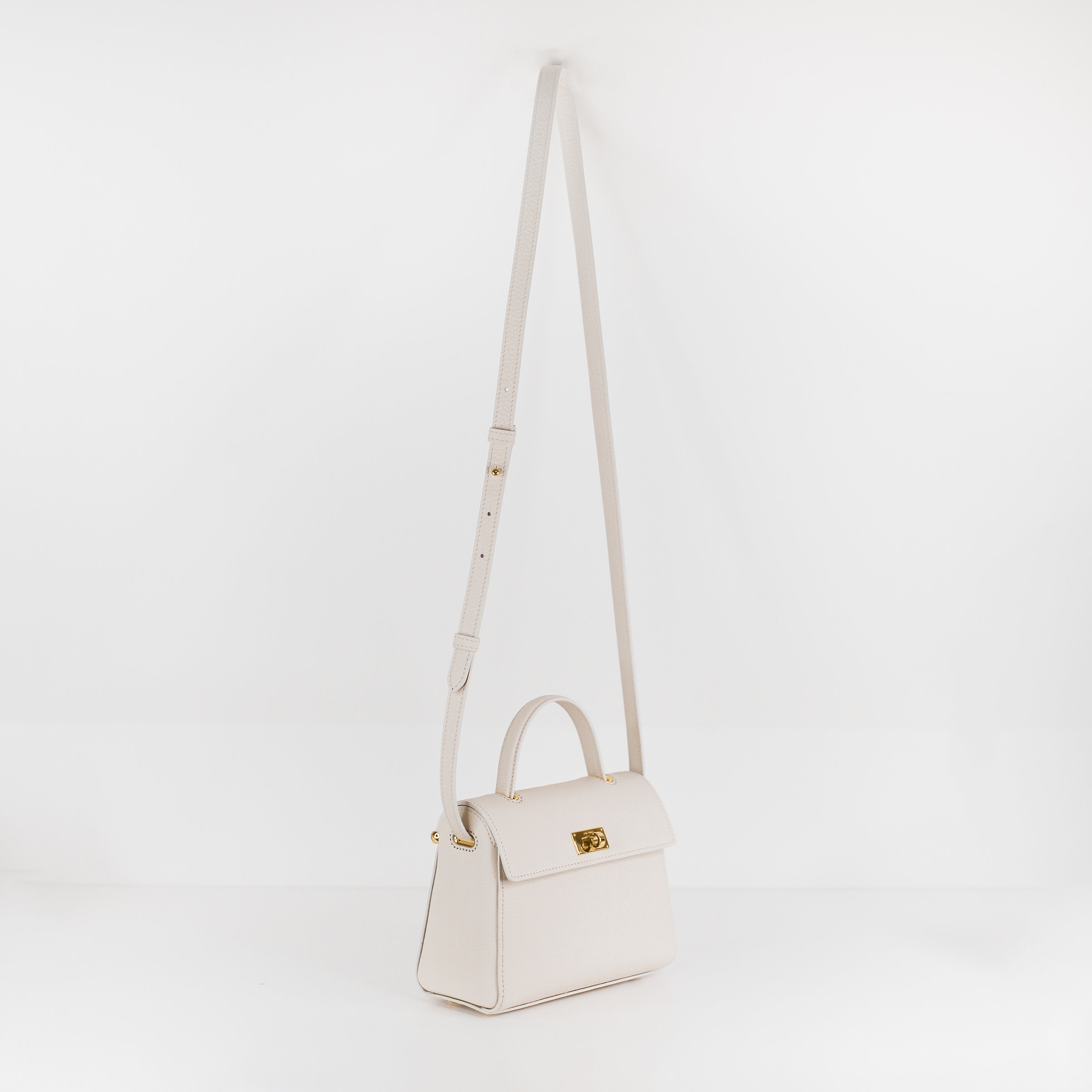 LEATHER HANDBAG PALAIS ROYAL MINI IVORY