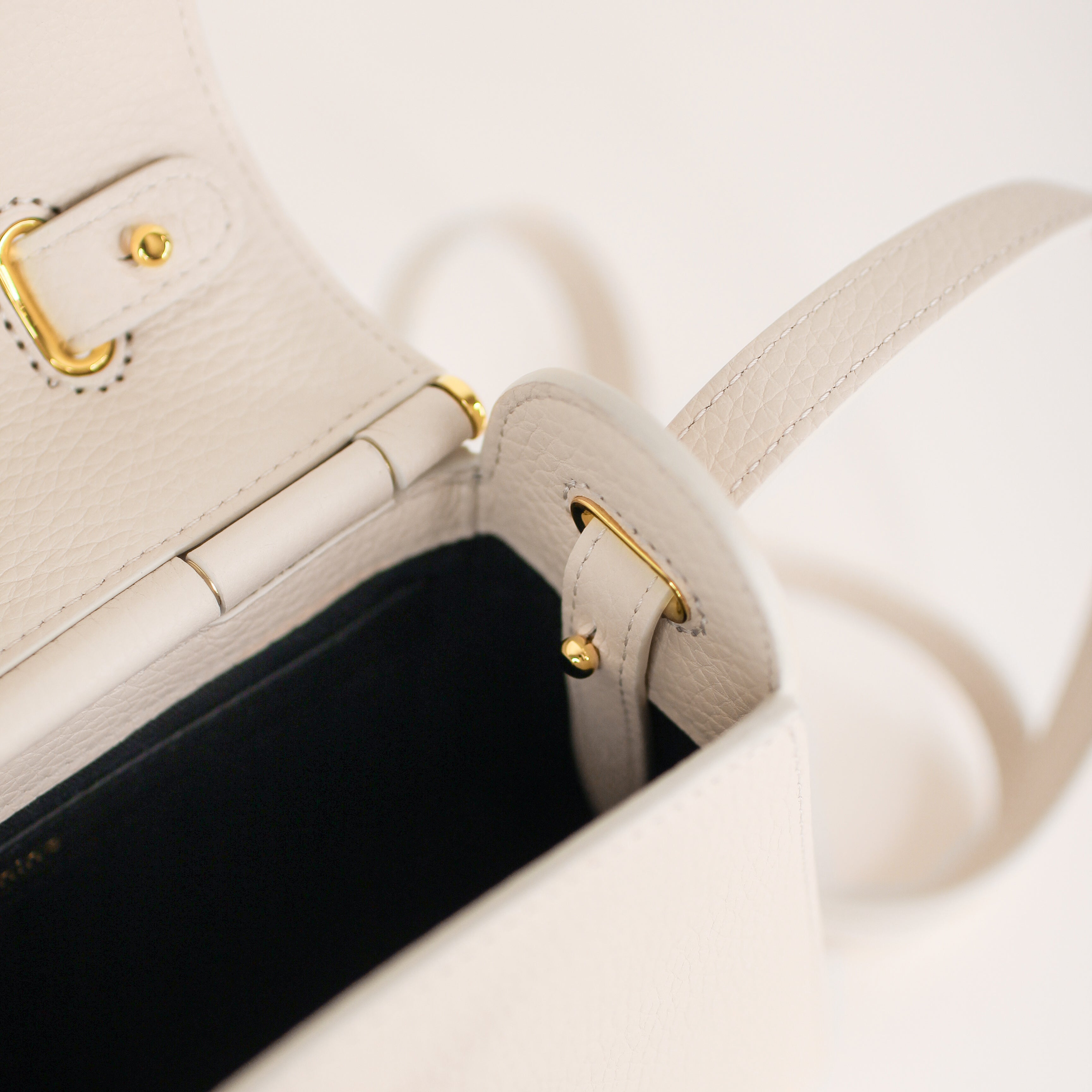 LEATHER HANDBAG PALAIS ROYAL MINI IVORY