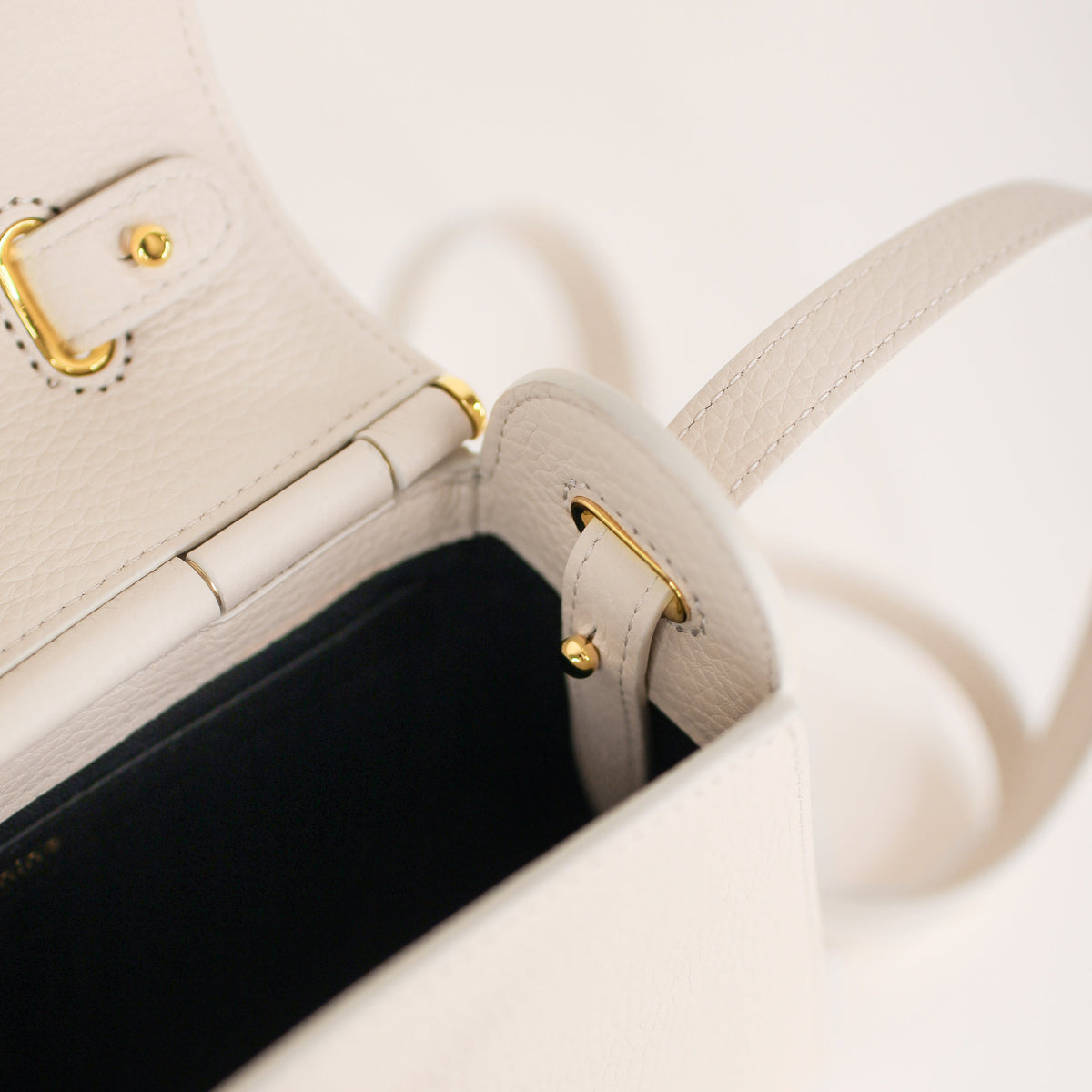 LEATHER HANDBAG PALAIS ROYAL MINI IVORY