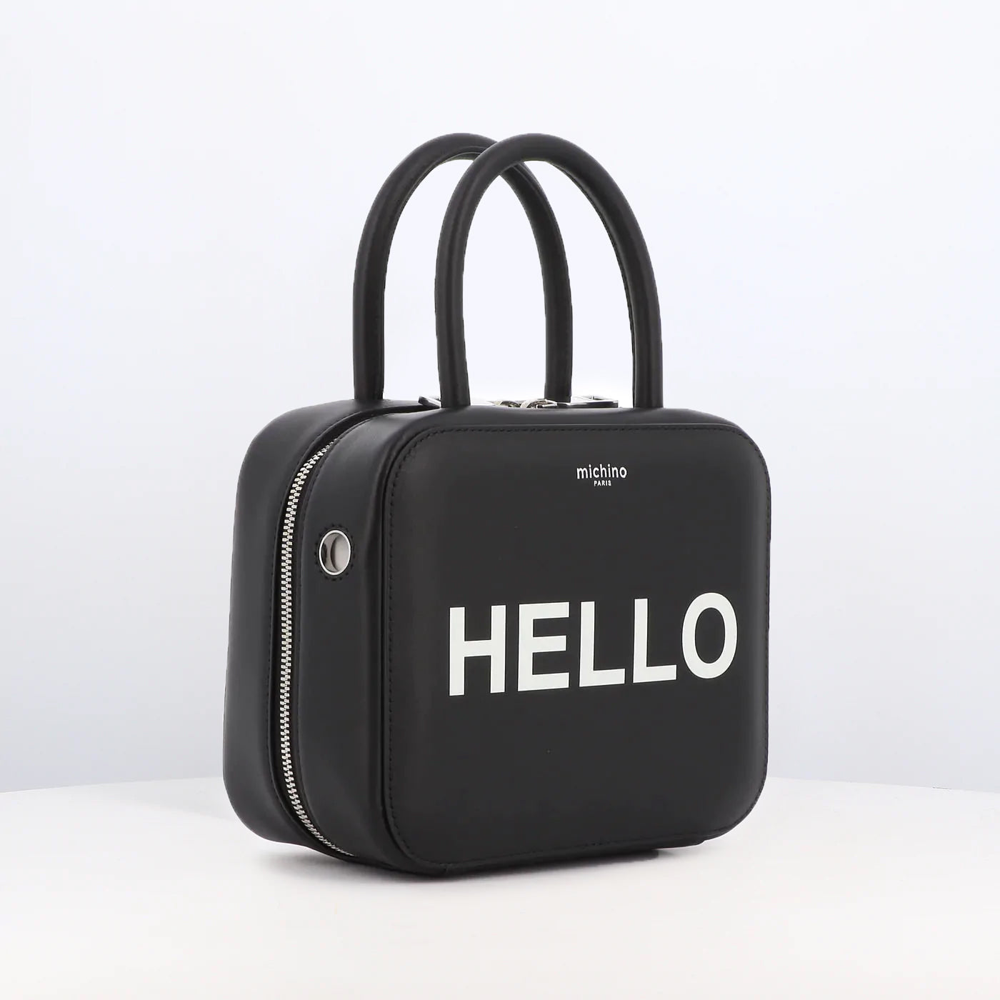 "Archive Event" LEATHER HANDBAG PIGALLE PM HELLO BLACK