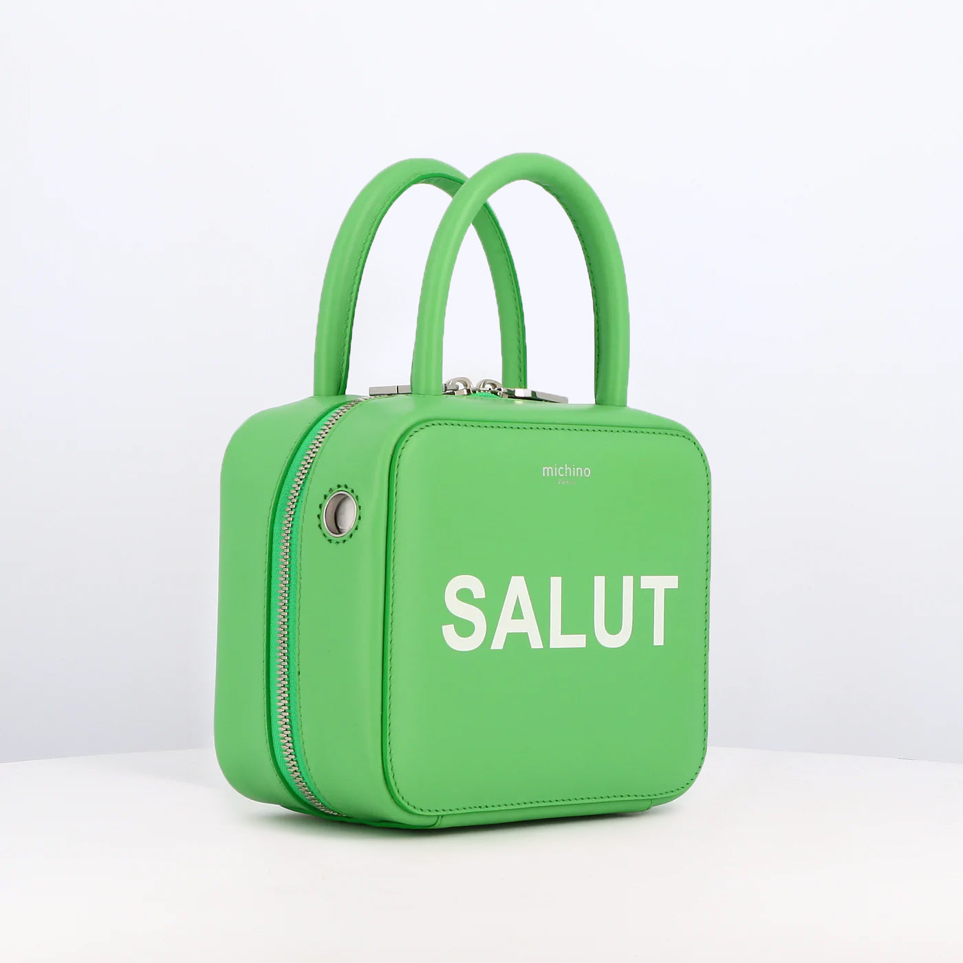 "Archive Event" LEATHER HANDBAG PIGALLE SALUT MINI ALMOND GREEN