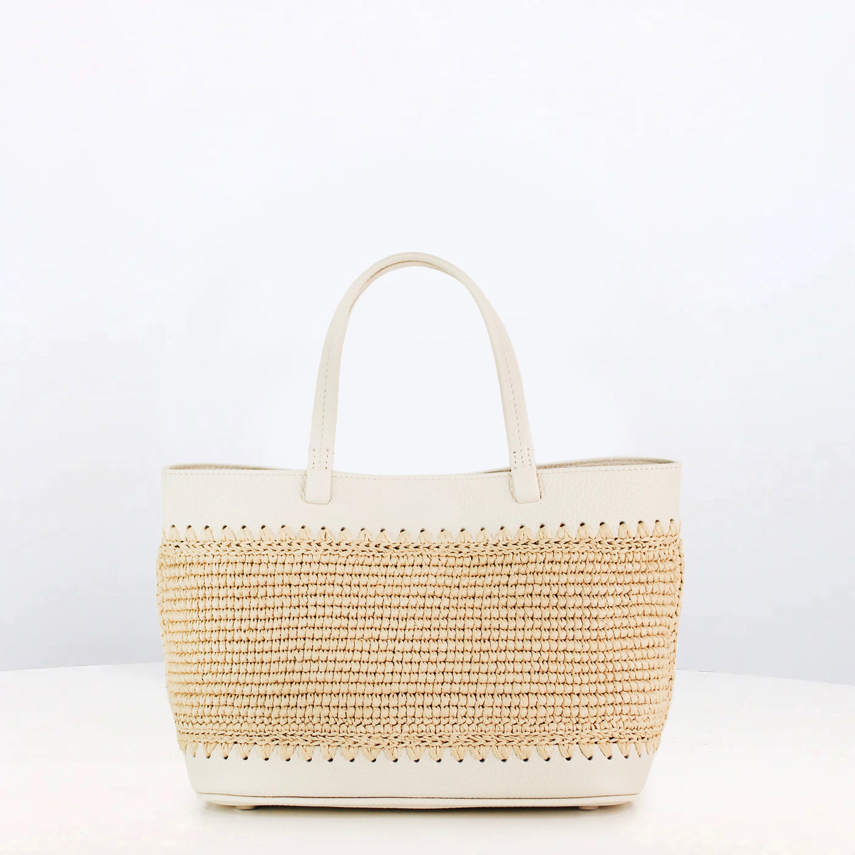 RAFFIA TOTE SEINE20 IVORY