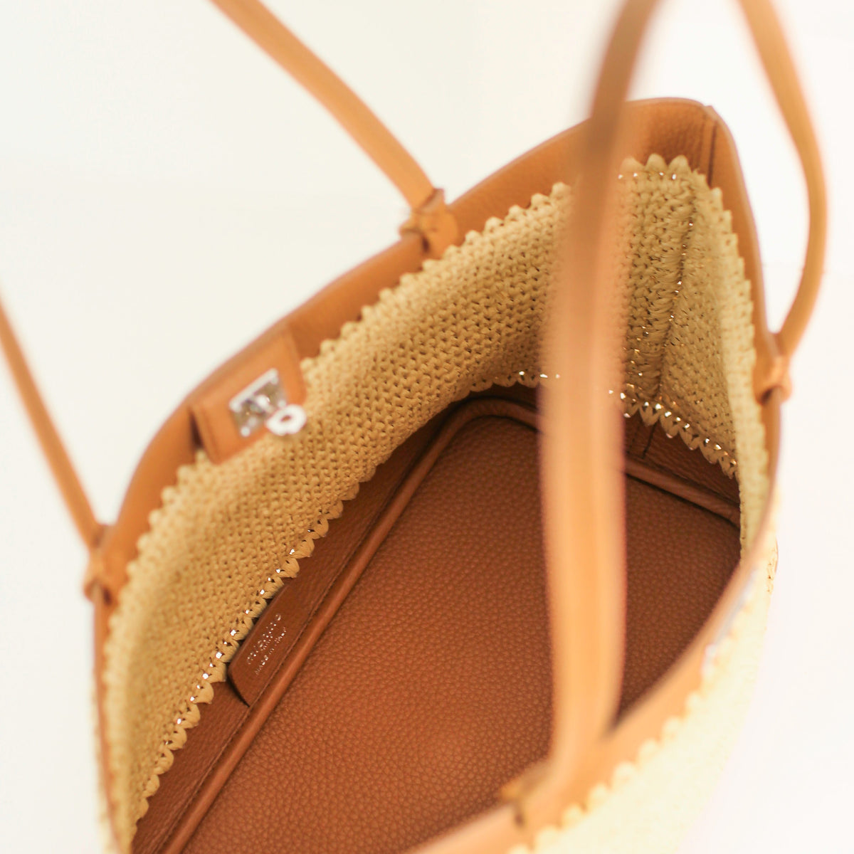 RAFFIA TOTE SEINE30 CAMEL
