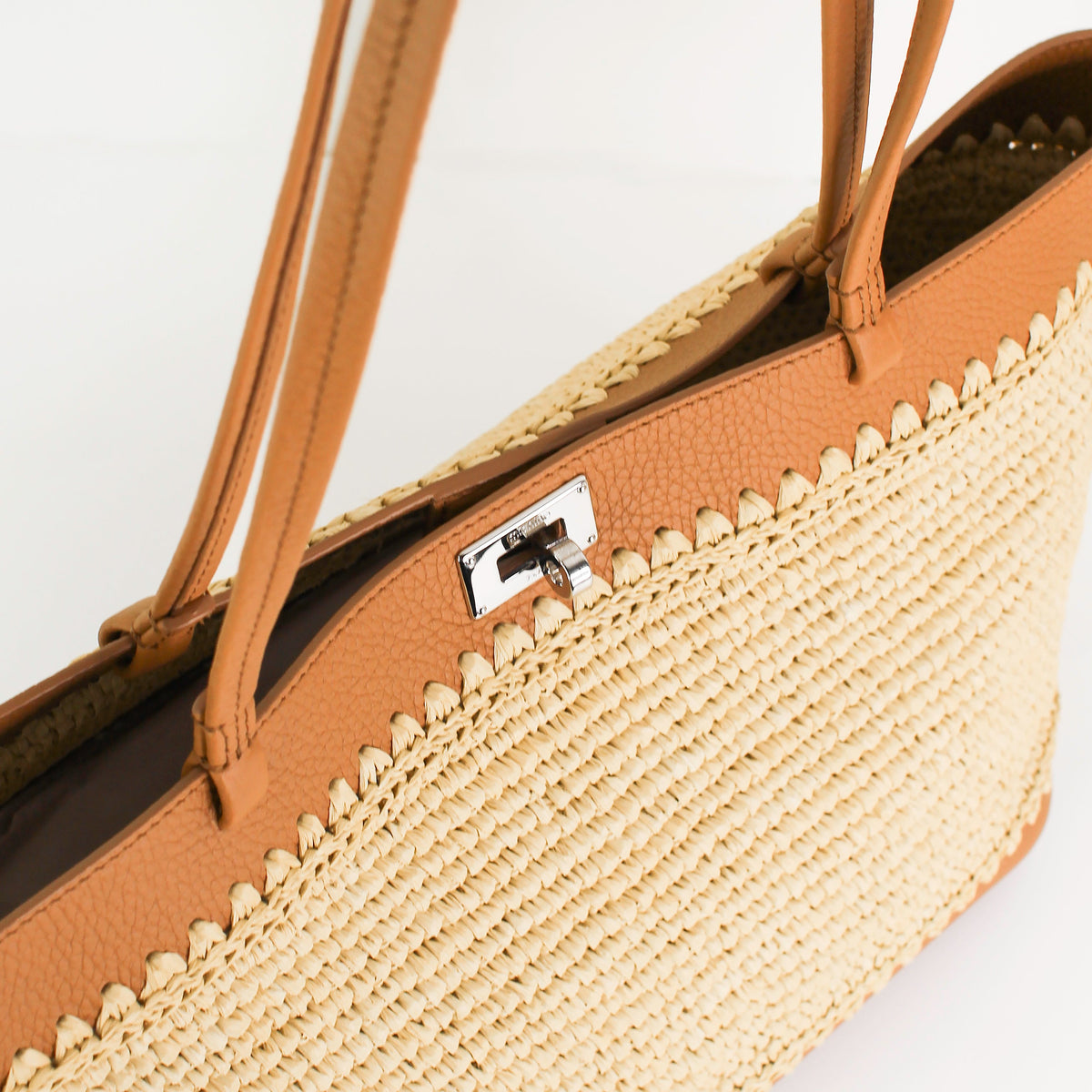 RAFFIA TOTE SEINE30 CAMEL