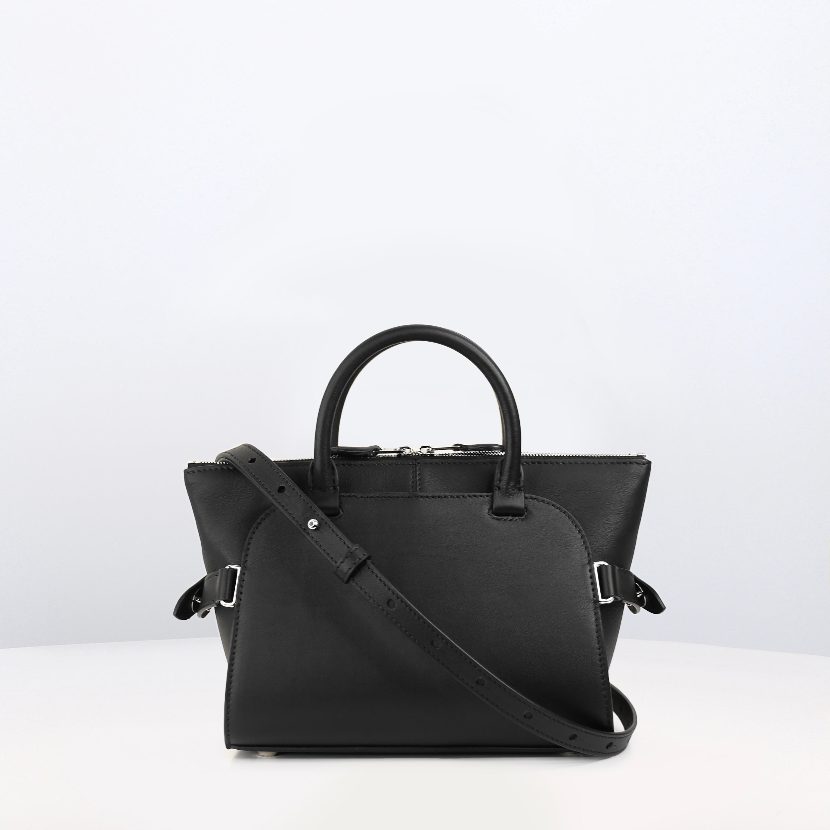 LEATHER HANDBAG SEPTIEME MINI BLACK