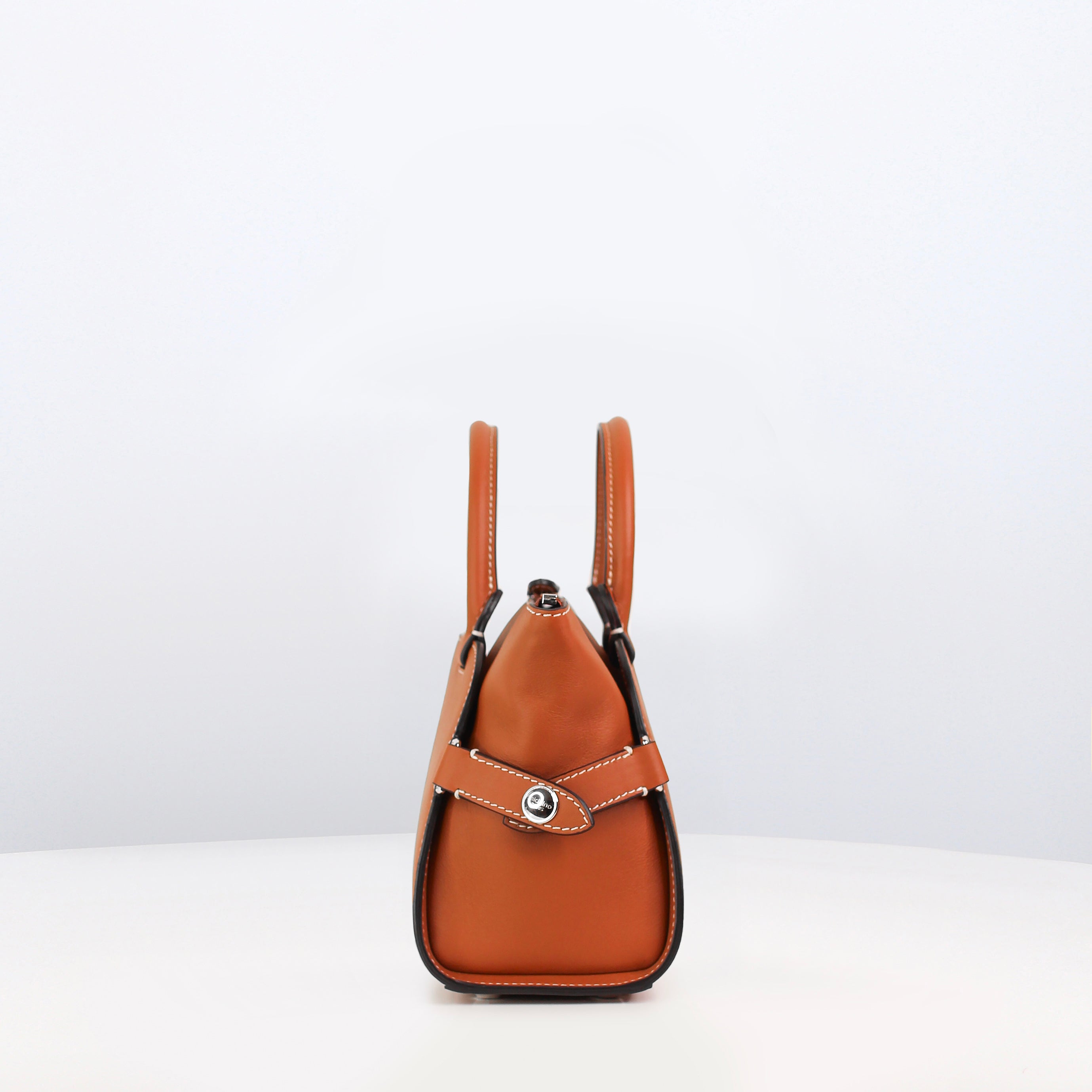 LEATHER HANDBAG SEPTIEME MINI GOLD