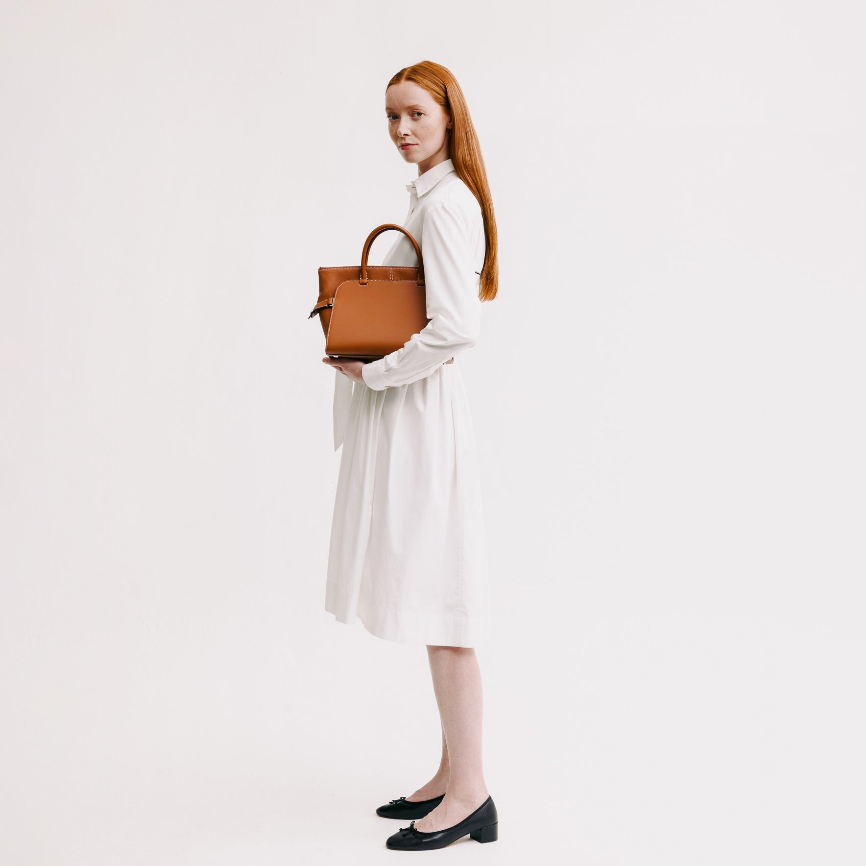 LEATHER HANDBAG SEPTIEME PM GOLD