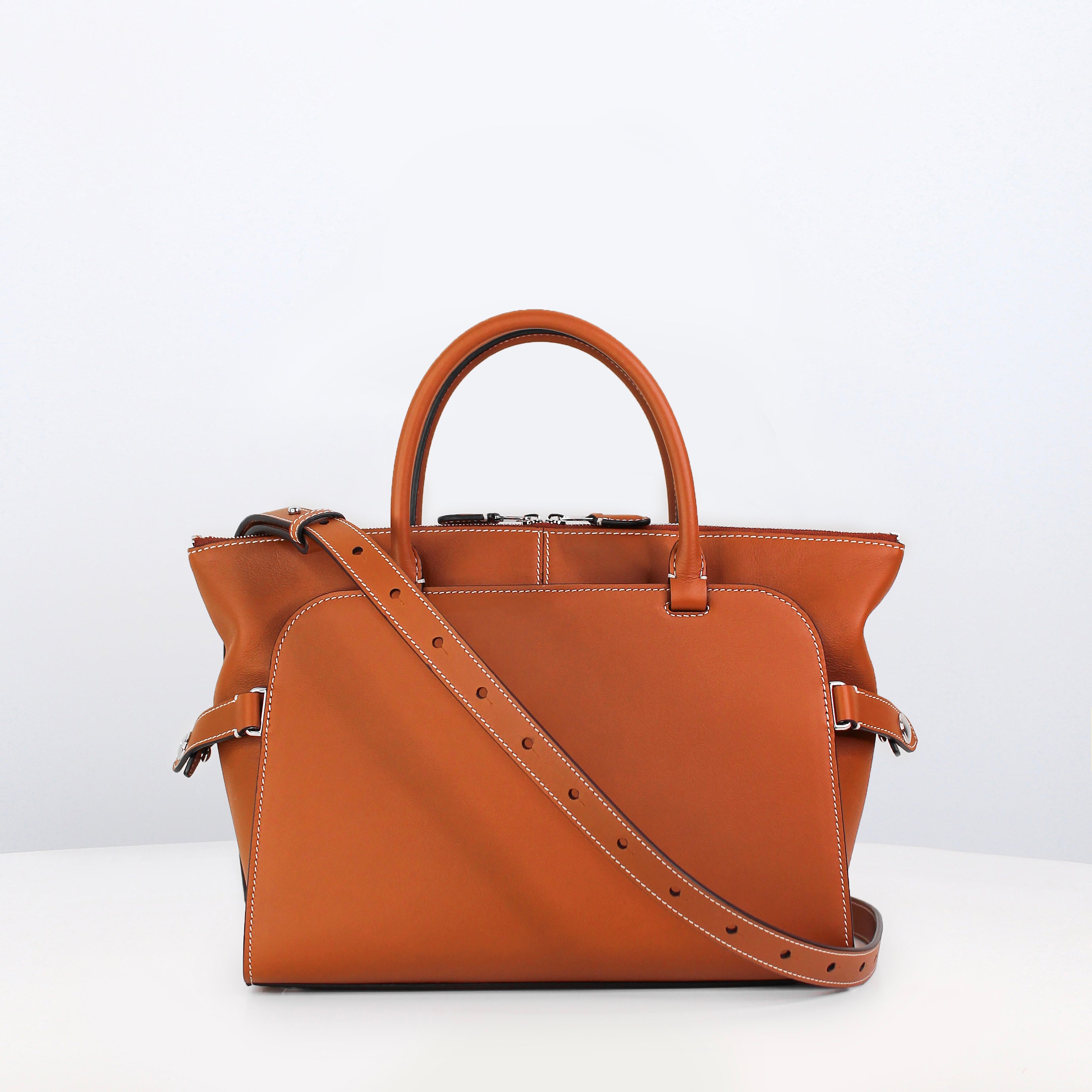 LEATHER HANDBAG SEPTIEME PM GOLD