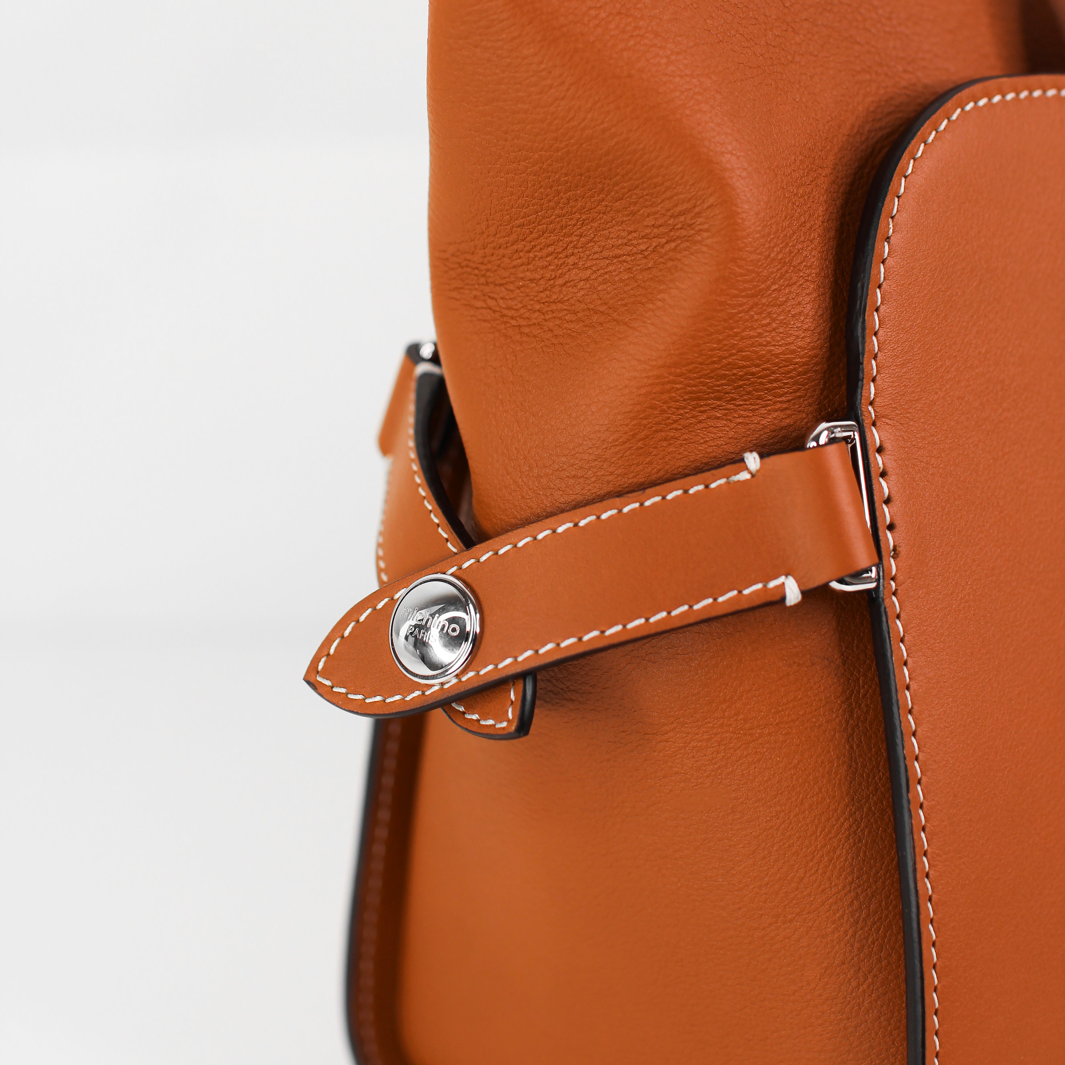 LEATHER HANDBAG SEPTIEME PM GOLD