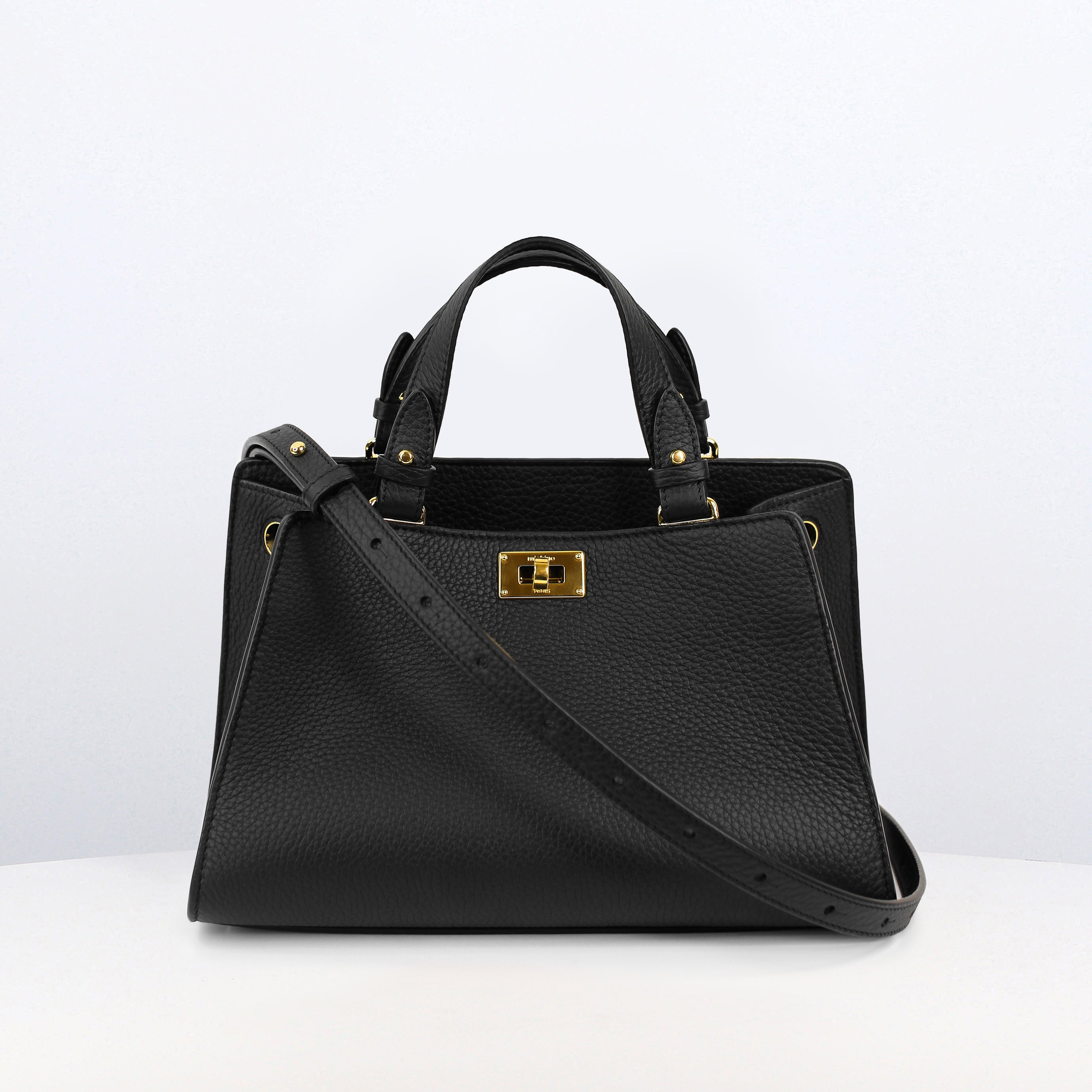 LEATHER HANDBAG TROCADERO MINI BLACK