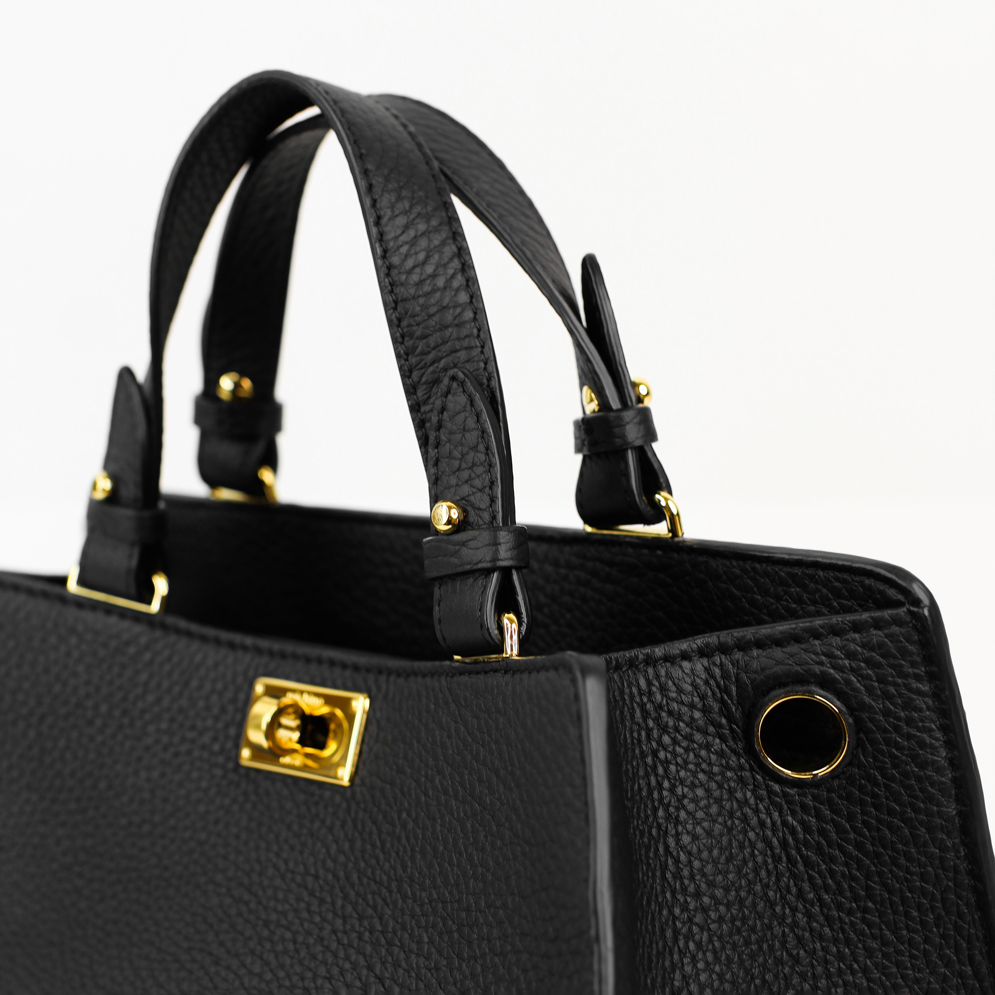 LEATHER HANDBAG TROCADERO MINI BLACK