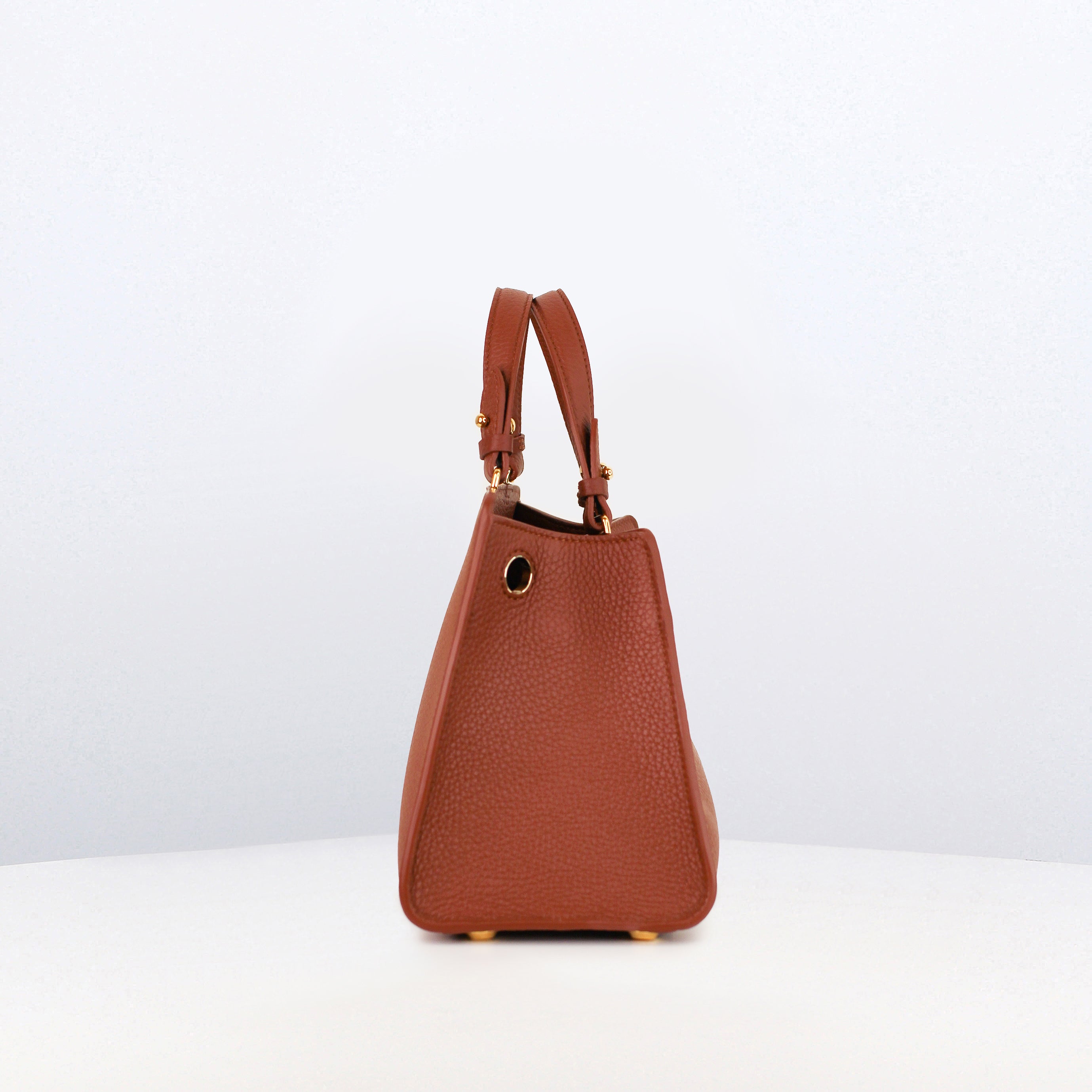 LEATHER HANDBAG TROCADERO MINI BRICK RED