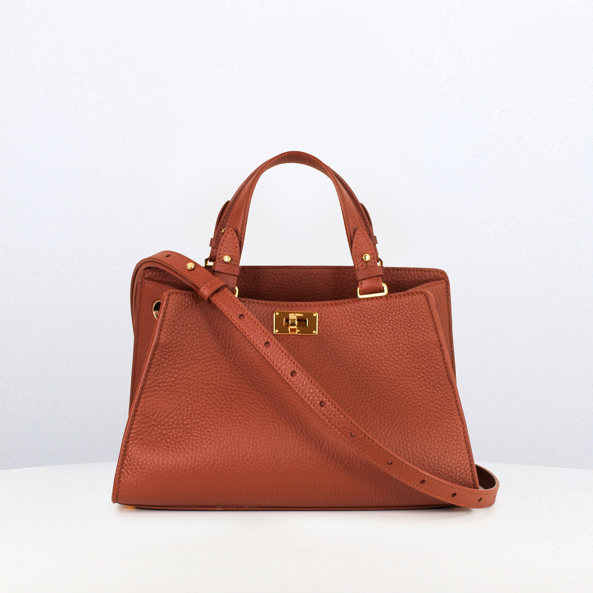 LEATHER HANDBAG TROCADERO BRICK