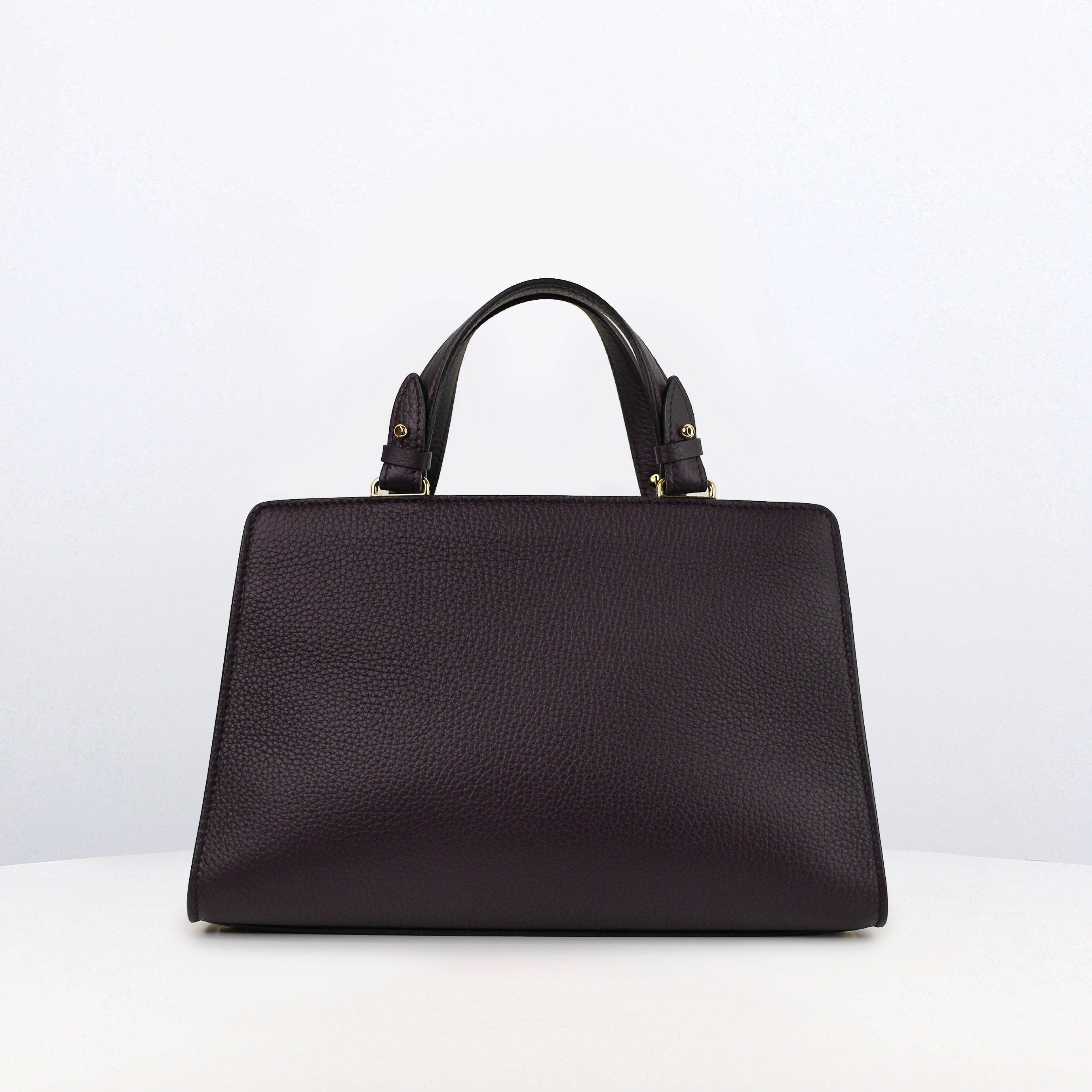 LEATHER HANDBAG TROCADERO MINI RAISIN