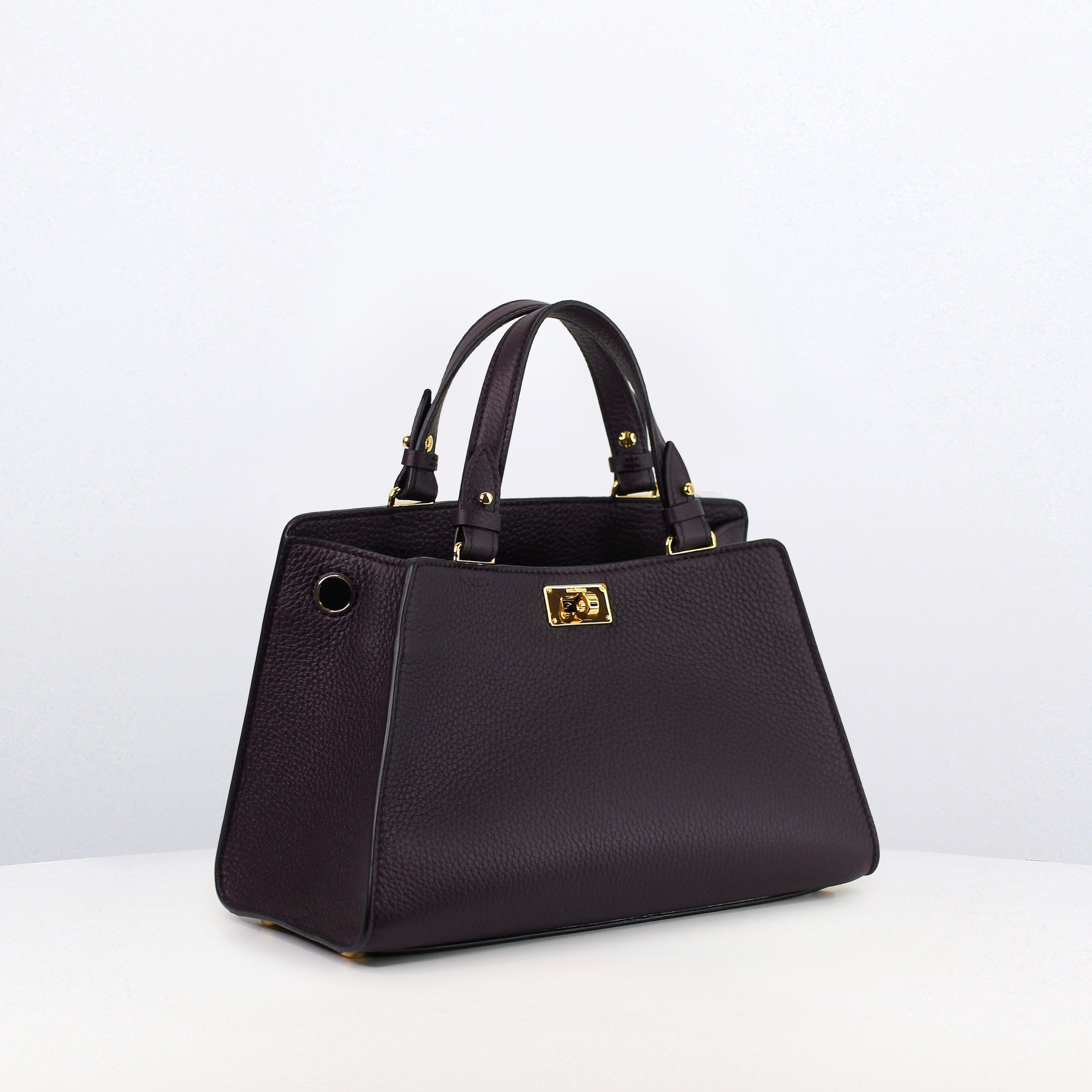 LEATHER HANDBAG TROCADERO MINI RAISIN