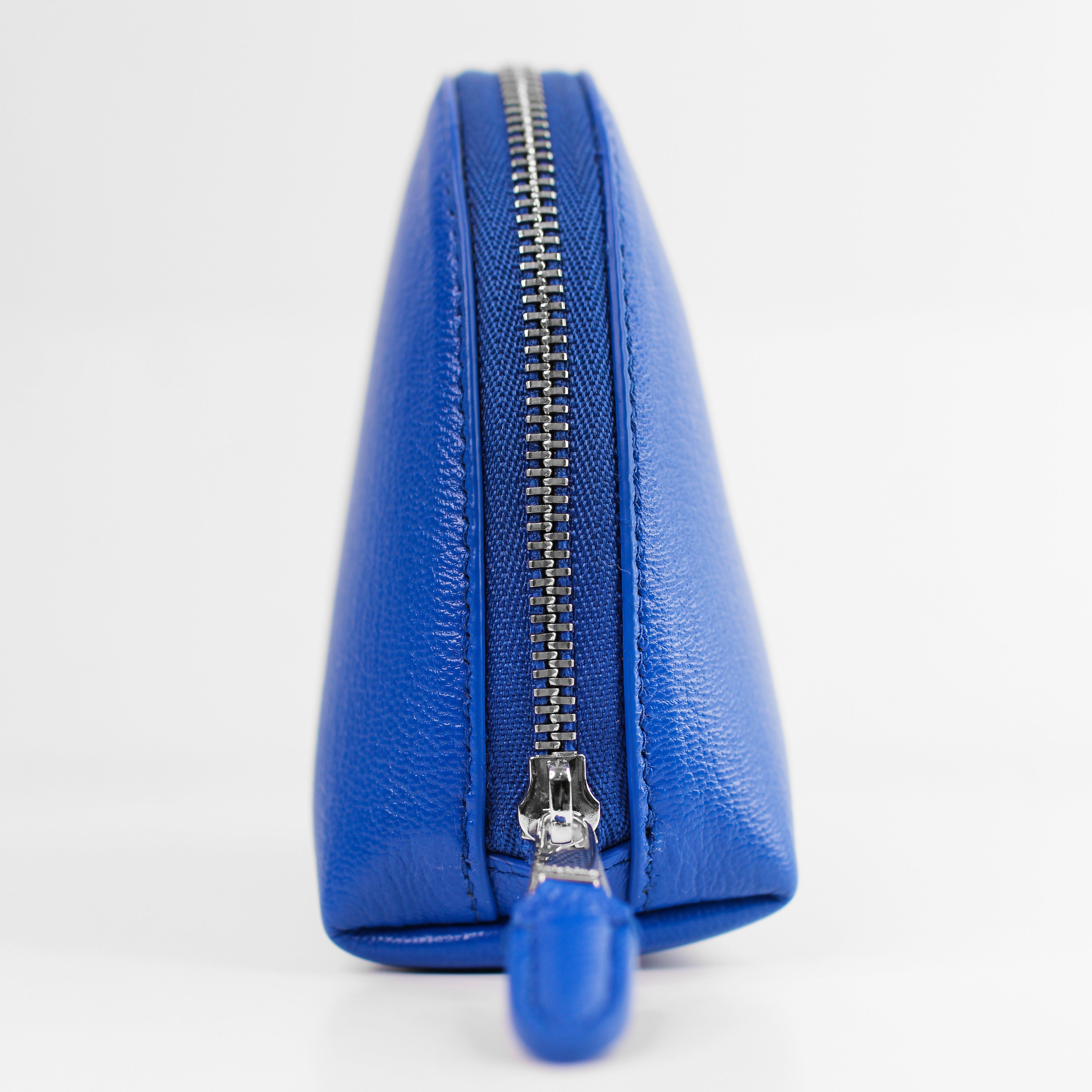 "Archive Event" LEATHER COSMETIC CASE OCEAN BLUE