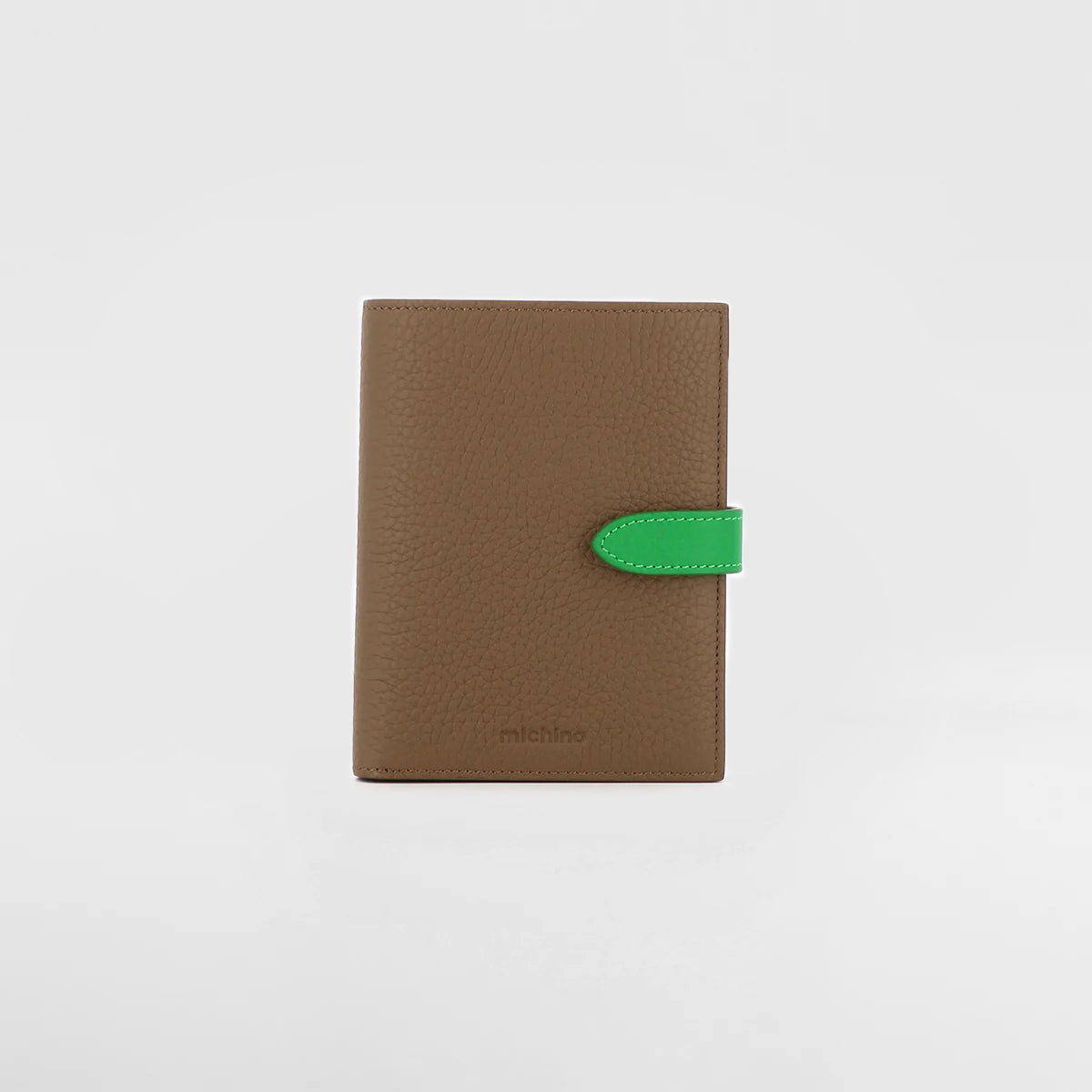 "Archive Event" LEATHER MEDIUM WALLET ETAUPE / GREEN BAMBOO