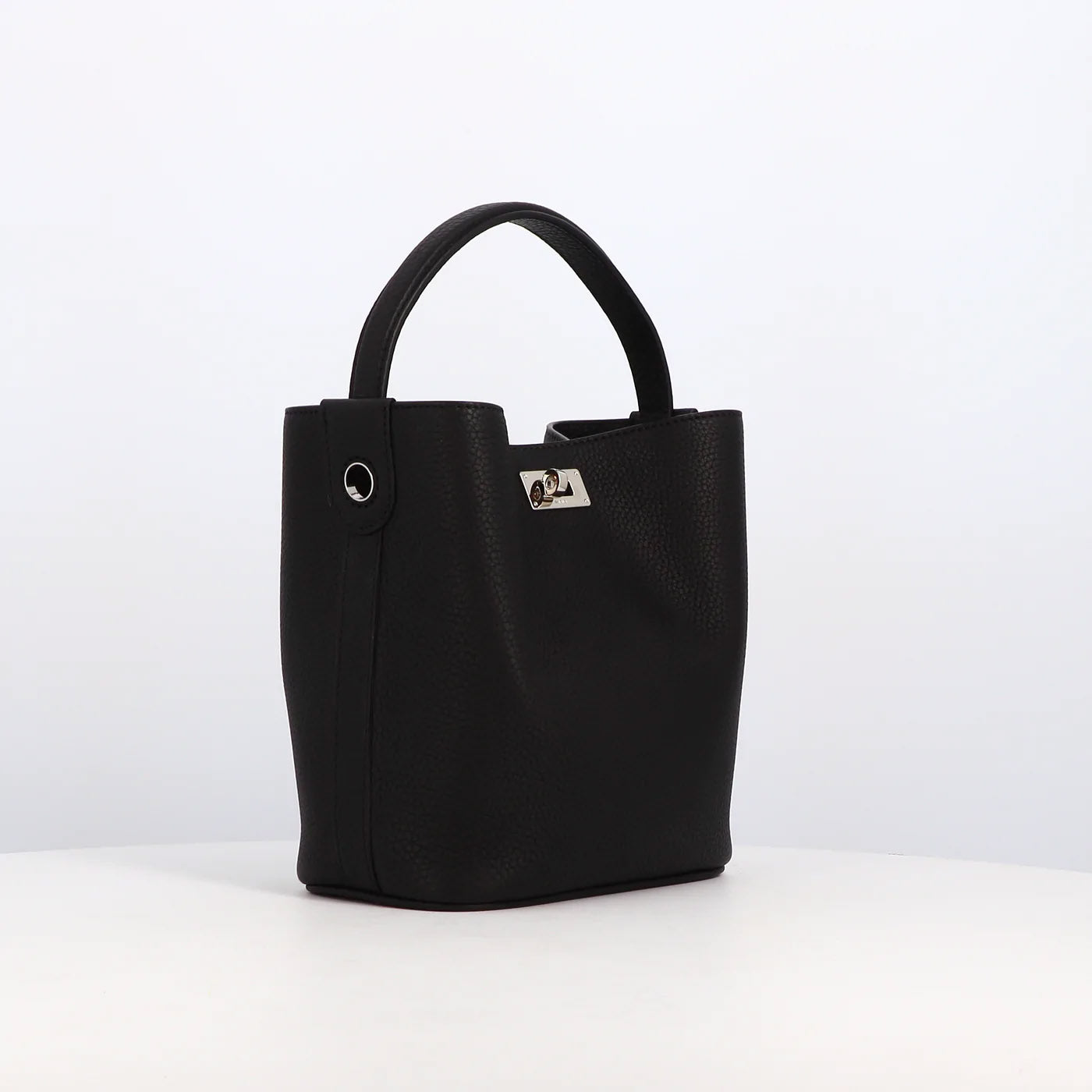 LEATHER BUCKET BAG ODEON MINI BLACK