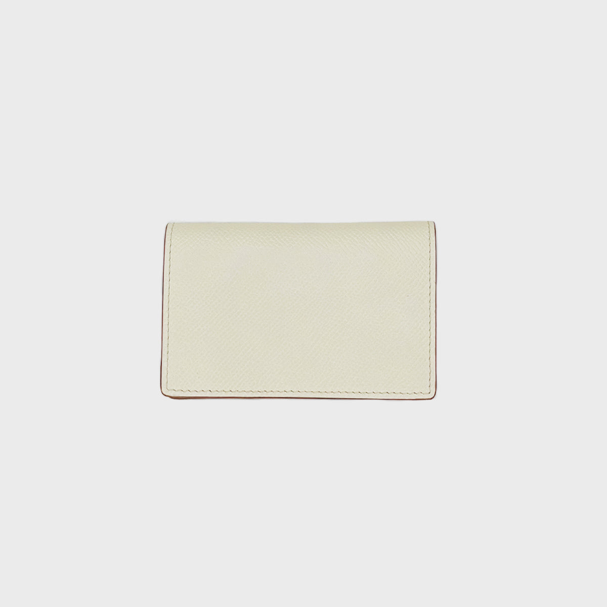 LEATHER BUSINESS CARD HOLDER IVORY