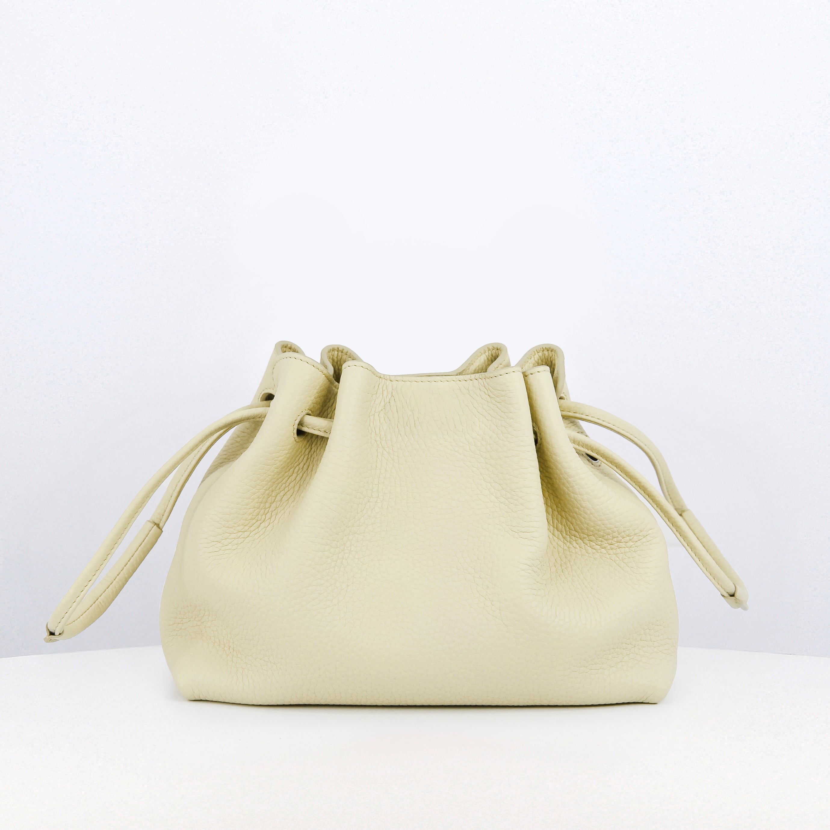 LEATHER DRAWSTRING BAG COLETTE CHANTILLY
