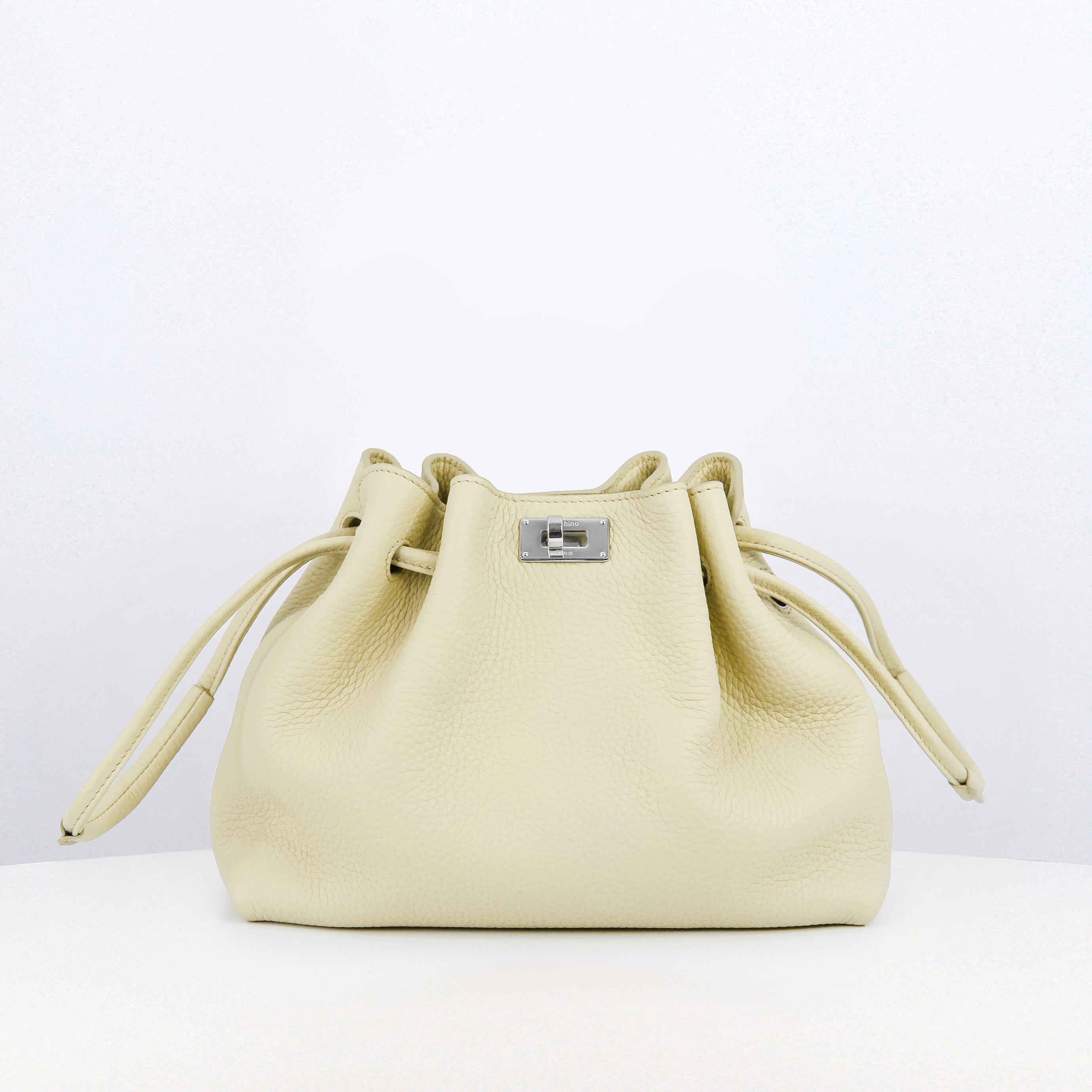 LEATHER DRAWSTRING BAG COLETTE CHANTILLY
