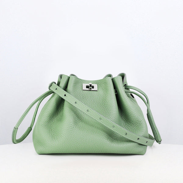 LEATHER DRAWSTRING BAG COLETTE MINI GIVERNY