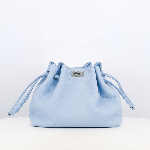 LEATHER DRAWSTRING BAG COLETTE MIST