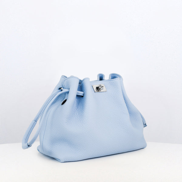 LEATHER DRAWSTRING BAG COLETTE MIST