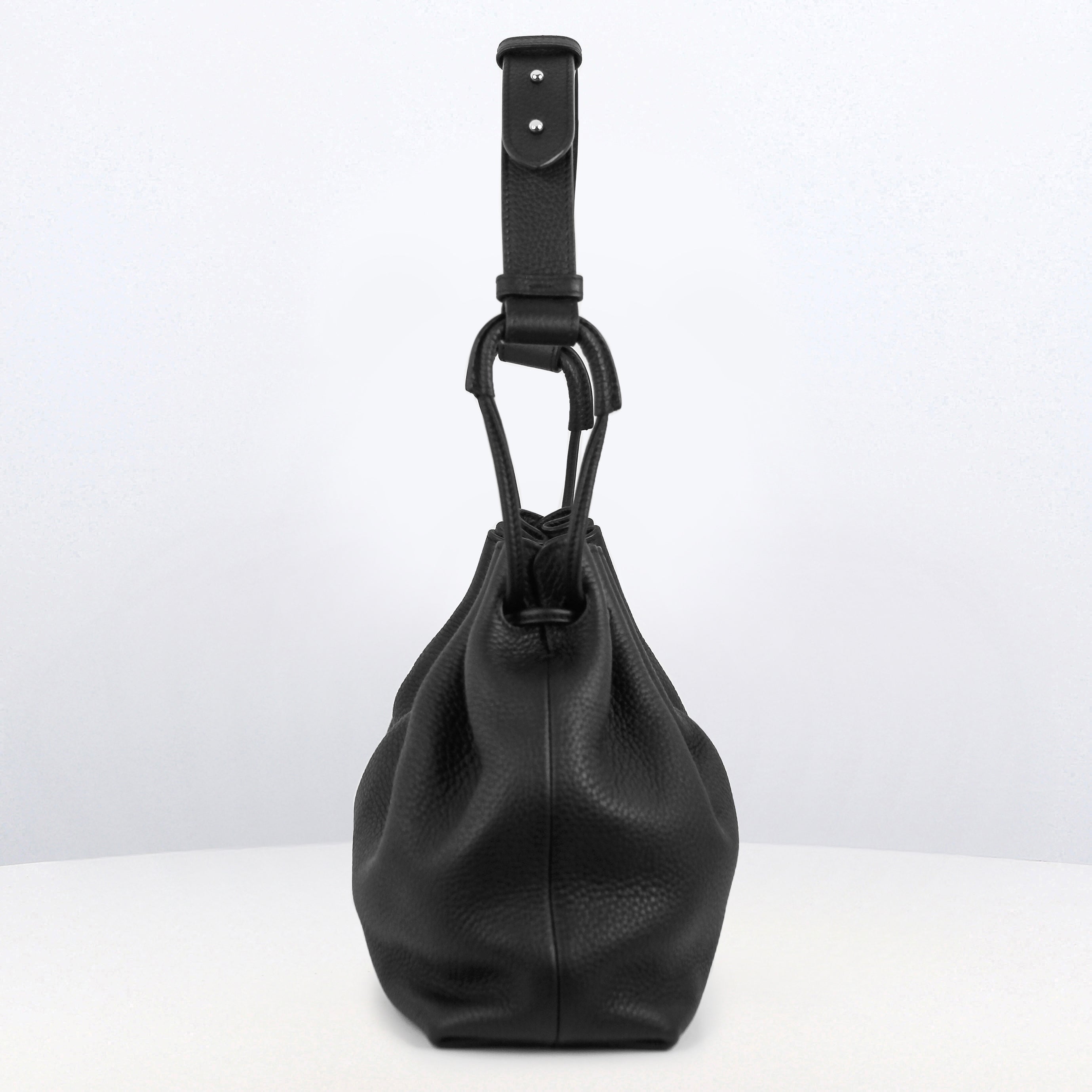 "Archive Event" LEATHER DRAWSTRING BAG COLETTE PM BLACK