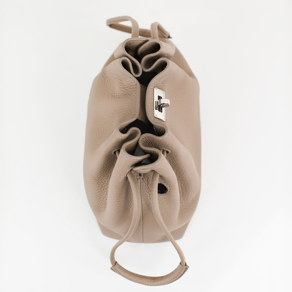 LEATHER DRAWSTRING BAG COLETTE MINI TOURTERELLE